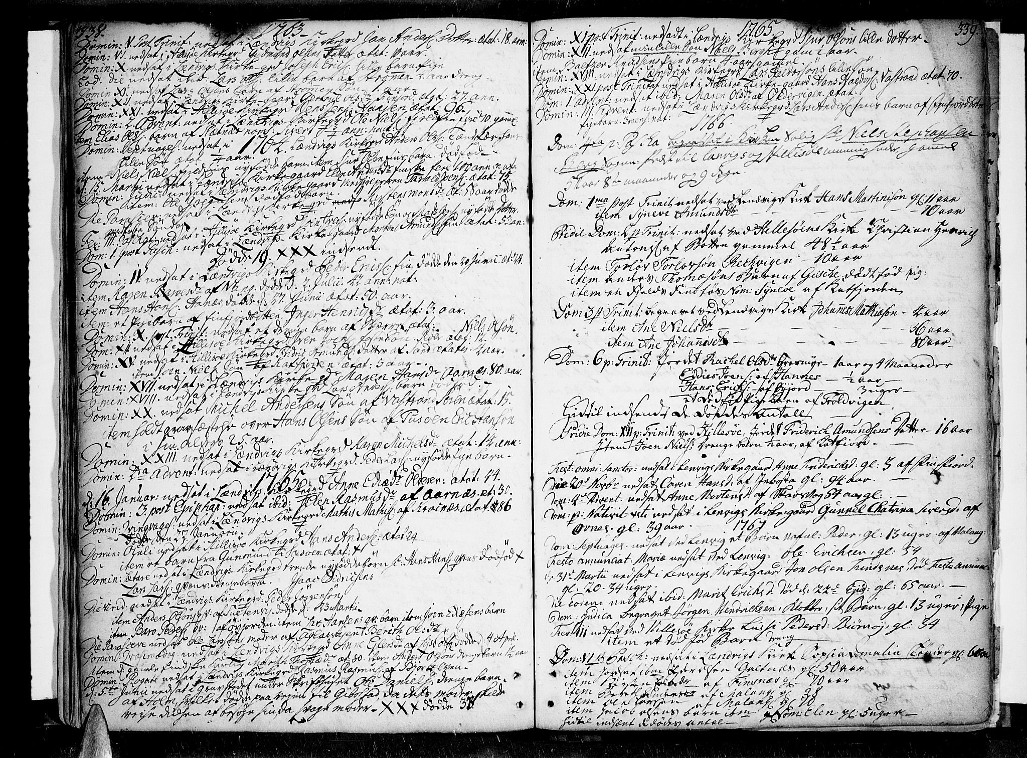 Lenvik sokneprestembete, AV/SATØ-S-1310/H/Ha/Haa/L0001kirke: Parish register (official) no. 1, 1753-1783, p. 338-339