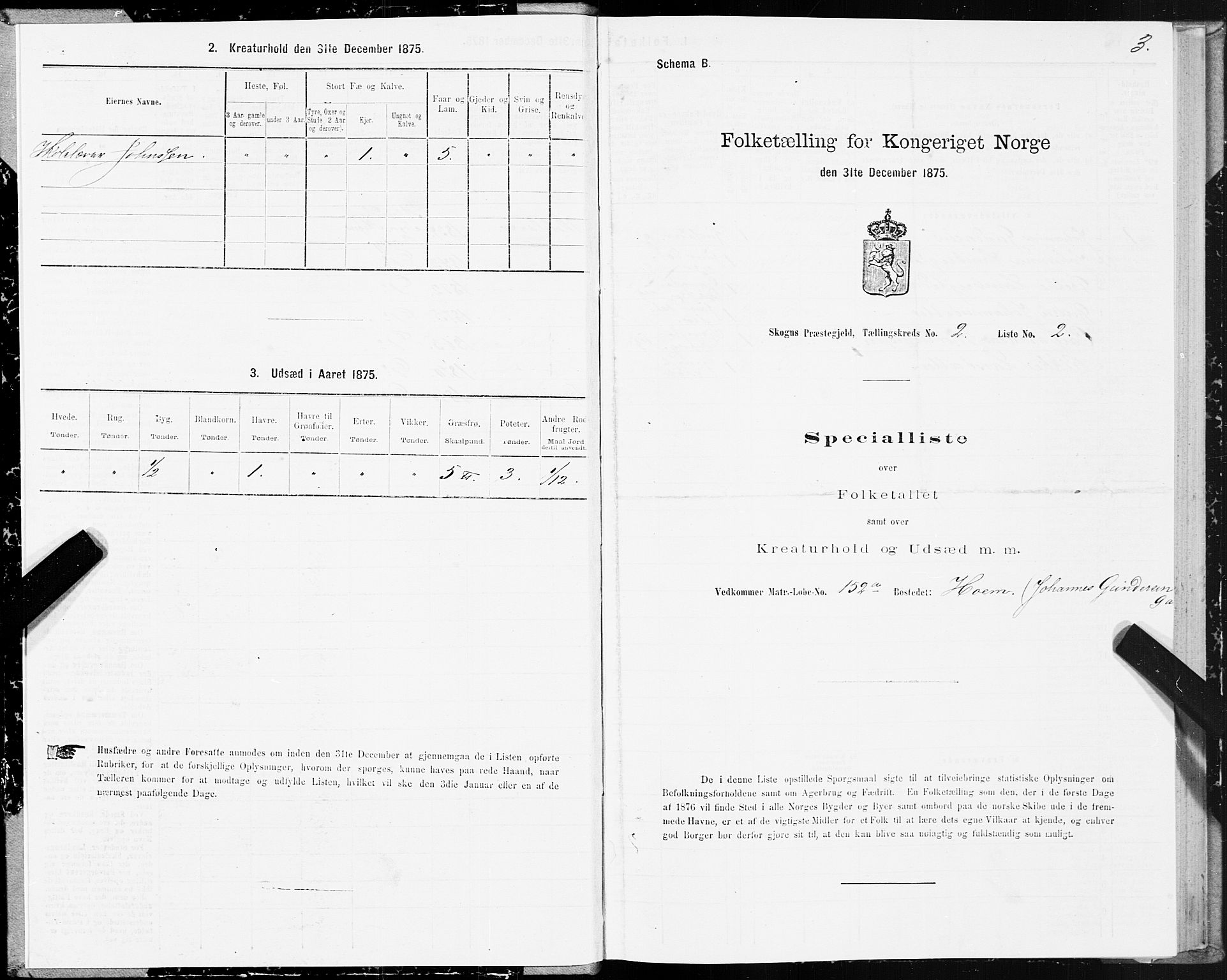 SAT, 1875 census for 1719P Skogn, 1875, p. 2003