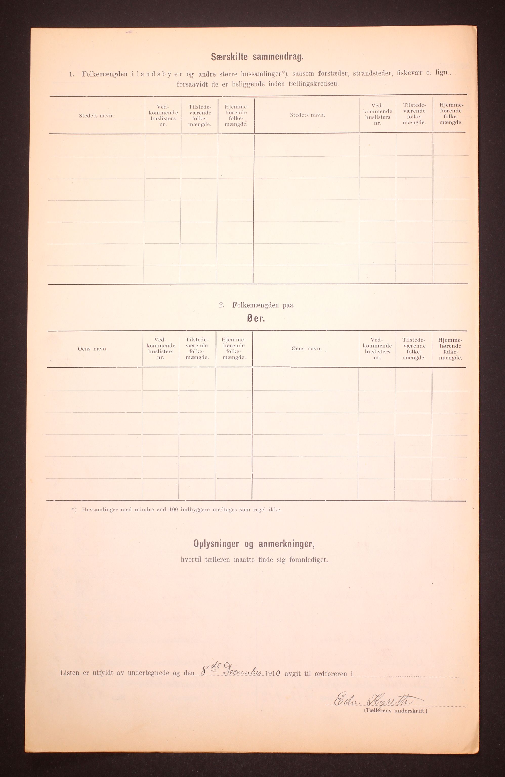 RA, 1910 census for Vestre Toten, 1910, p. 6