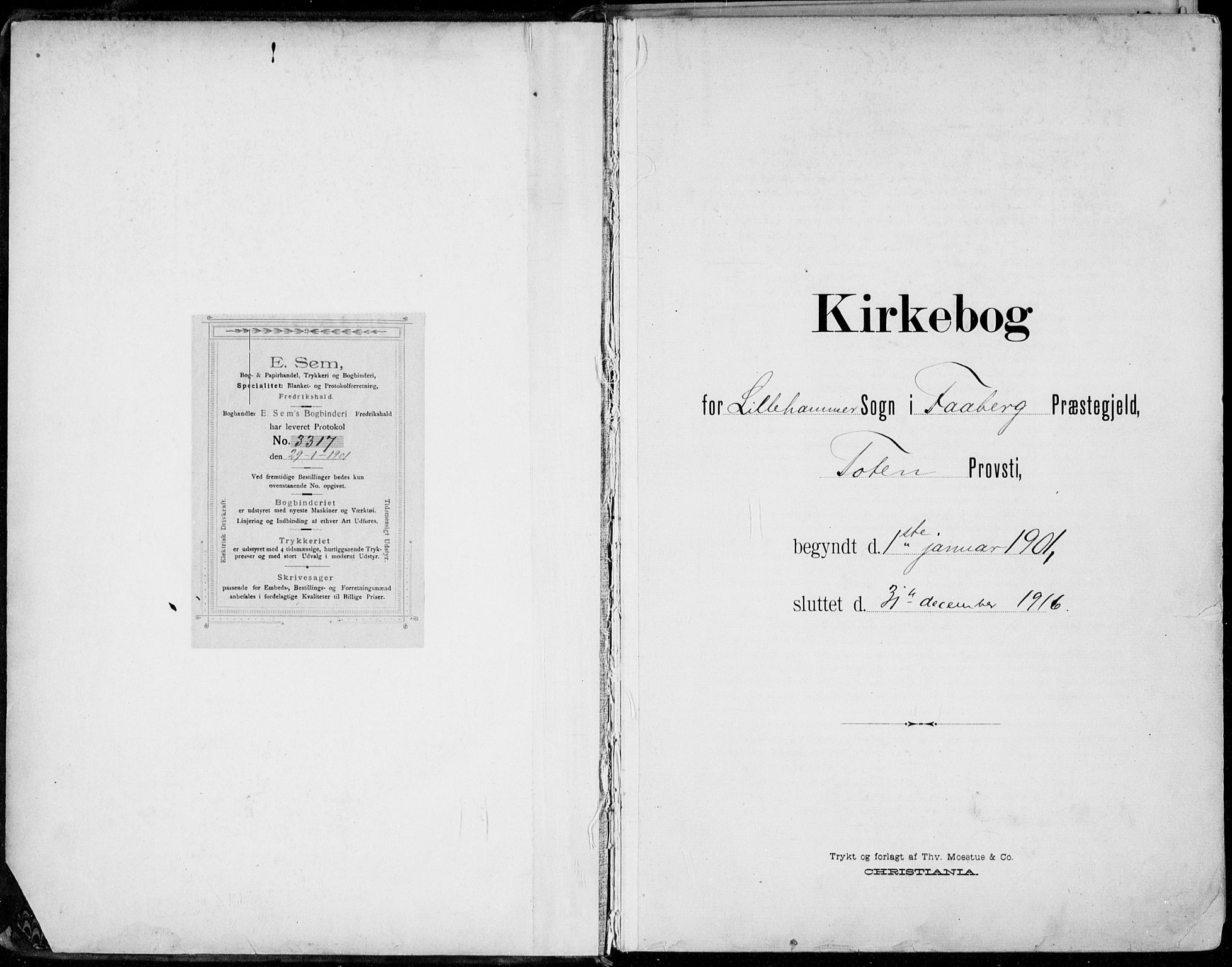 Lillehammer prestekontor, AV/SAH-PREST-088/H/Ha/Haa/L0001: Parish register (official) no. 1, 1901-1916