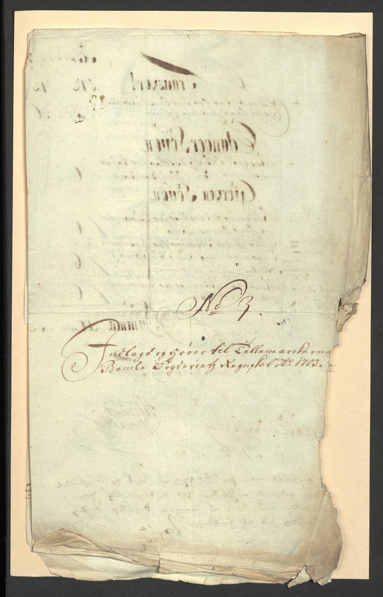 Rentekammeret inntil 1814, Reviderte regnskaper, Fogderegnskap, RA/EA-4092/R36/L2108: Fogderegnskap Øvre og Nedre Telemark og Bamble, 1703, p. 79