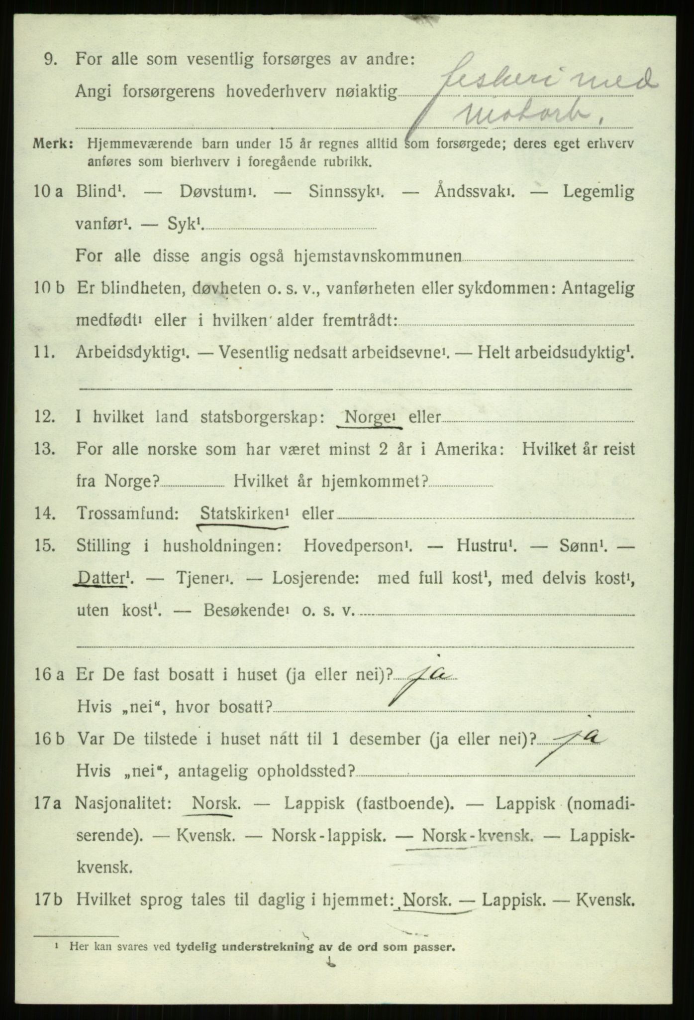 SATØ, 1920 census for Ibestad, 1920, p. 13654