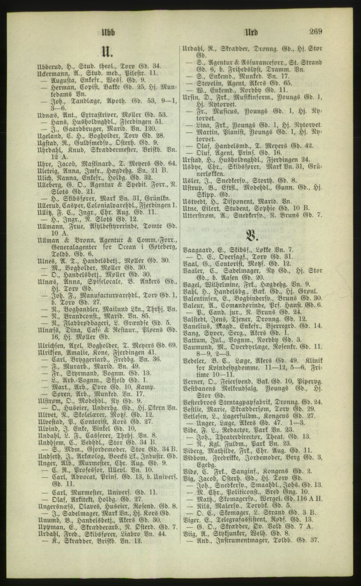 Kristiania/Oslo adressebok, PUBL/-, 1880, p. 269