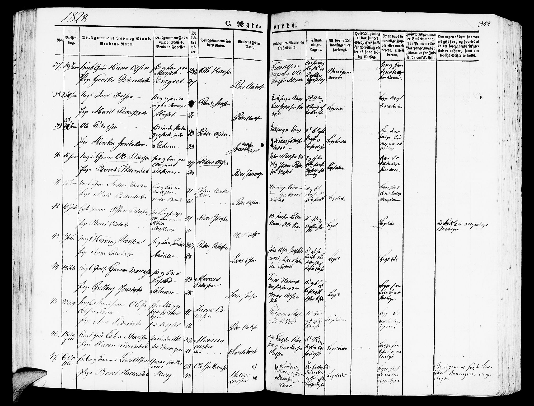 Ministerialprotokoller, klokkerbøker og fødselsregistre - Nord-Trøndelag, AV/SAT-A-1458/709/L0070: Parish register (official) no. 709A10, 1820-1832, p. 354