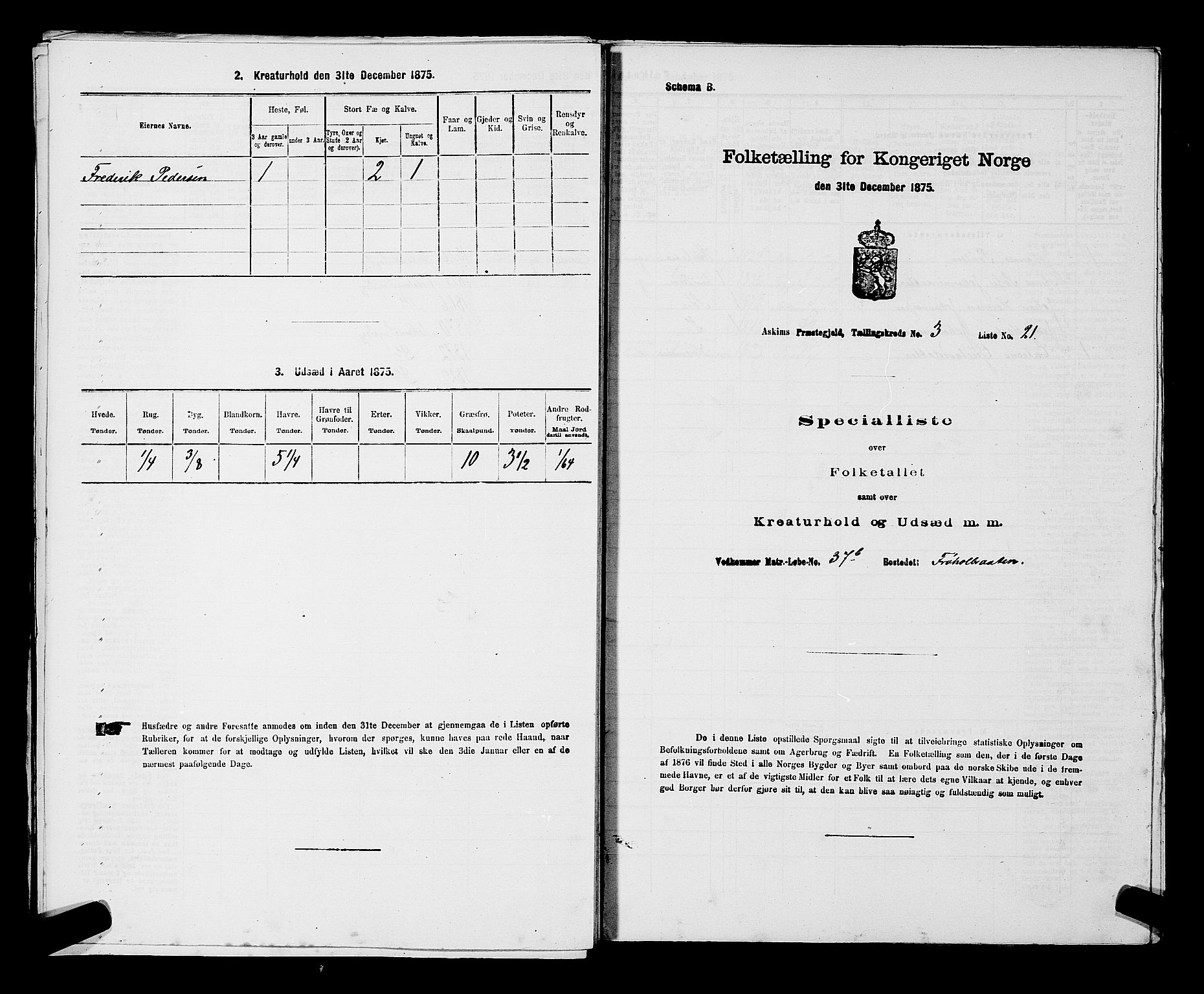 RA, 1875 census for 0124P Askim, 1875, p. 206