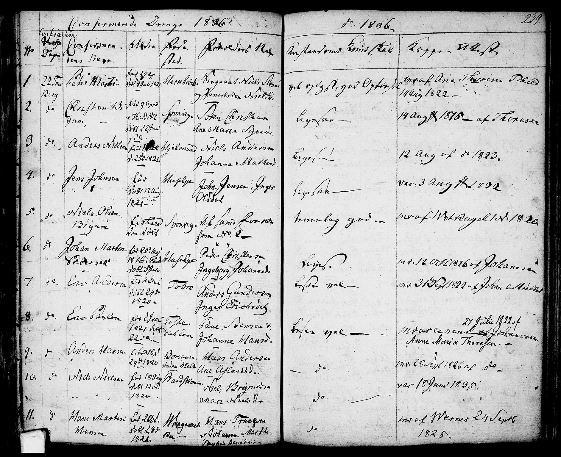 Berg prestekontor Kirkebøker, SAO/A-10902/F/Fa/L0003: Parish register (official) no. I 3, 1832-1842, p. 239
