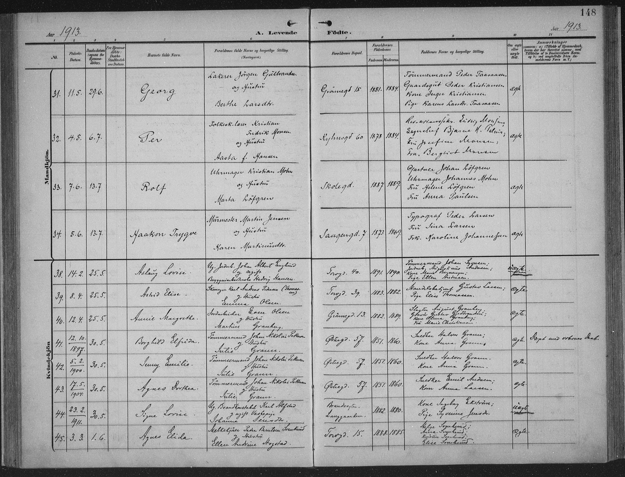 Hamar prestekontor, AV/SAH-DOMPH-002/H/Ha/Haa/L0001: Parish register (official) no. 1, 1900-1914, p. 148