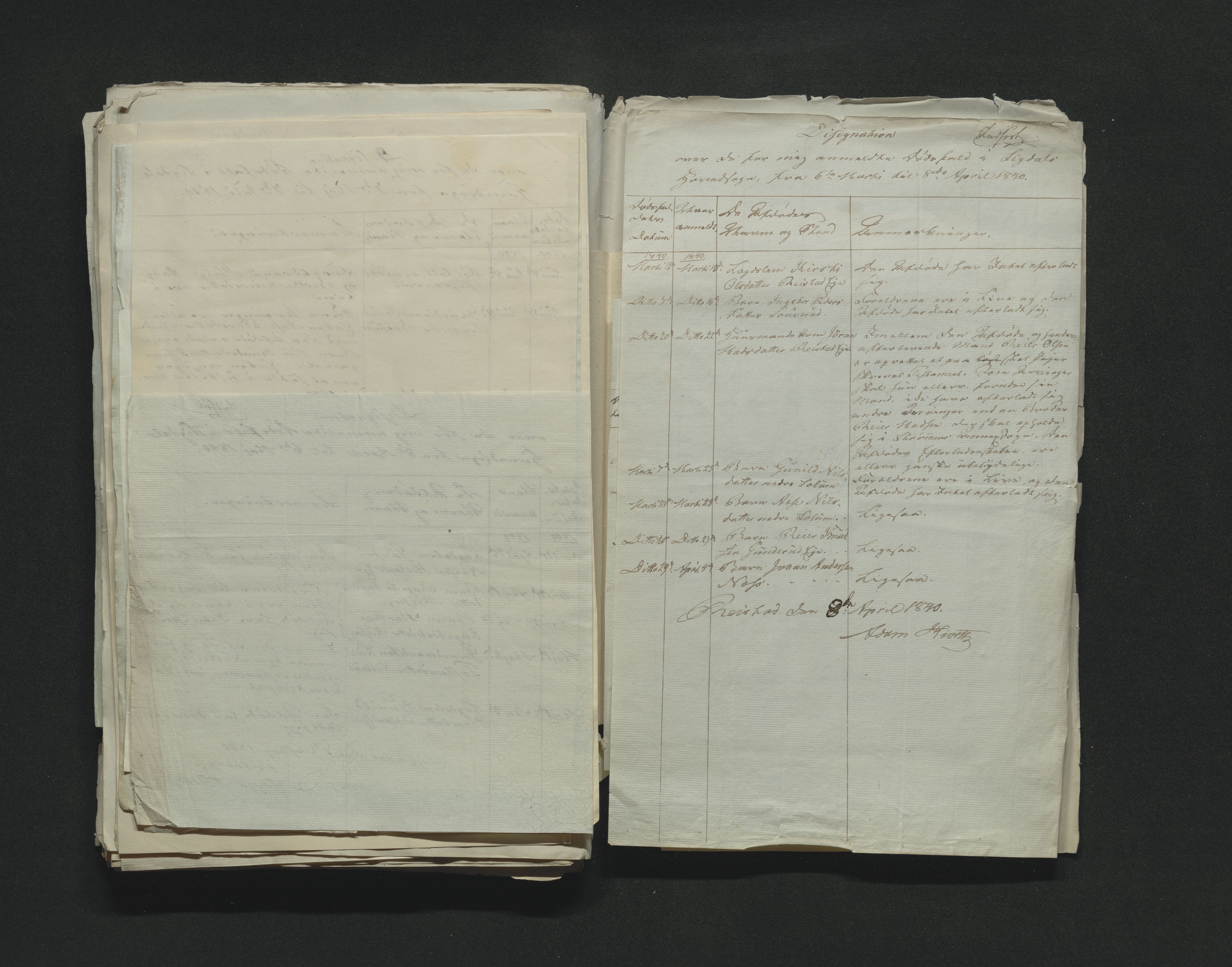Eiker, Modum og Sigdal sorenskriveri, AV/SAKO-A-123/H/Ha/Hab/L0005: Dødsfallsmeldinger, 1837-1840