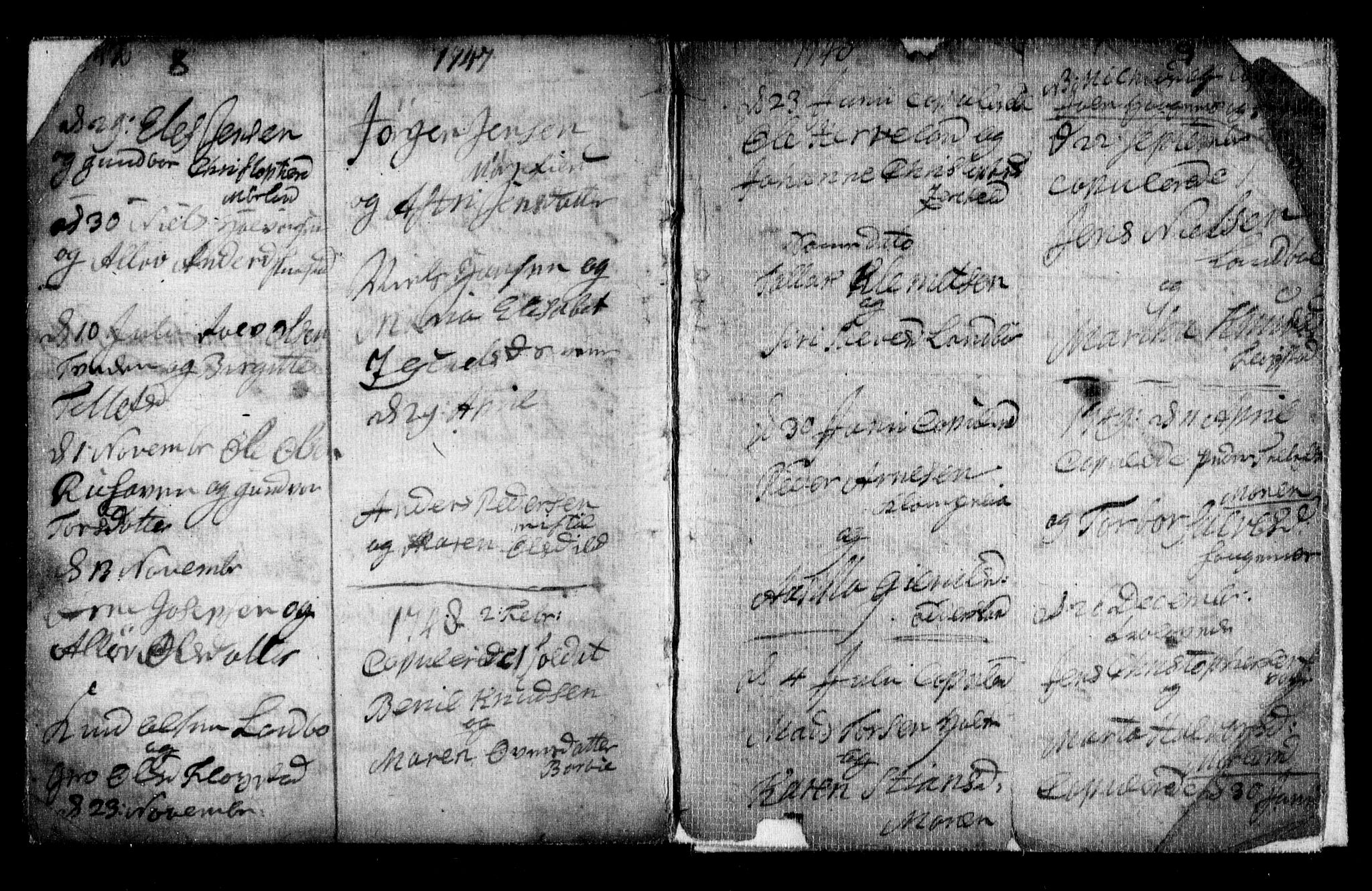 Holt sokneprestkontor, AV/SAK-1111-0021/F/Fa/L0002: Parish register (official) no. A 2, 1739-1753, p. 8-9