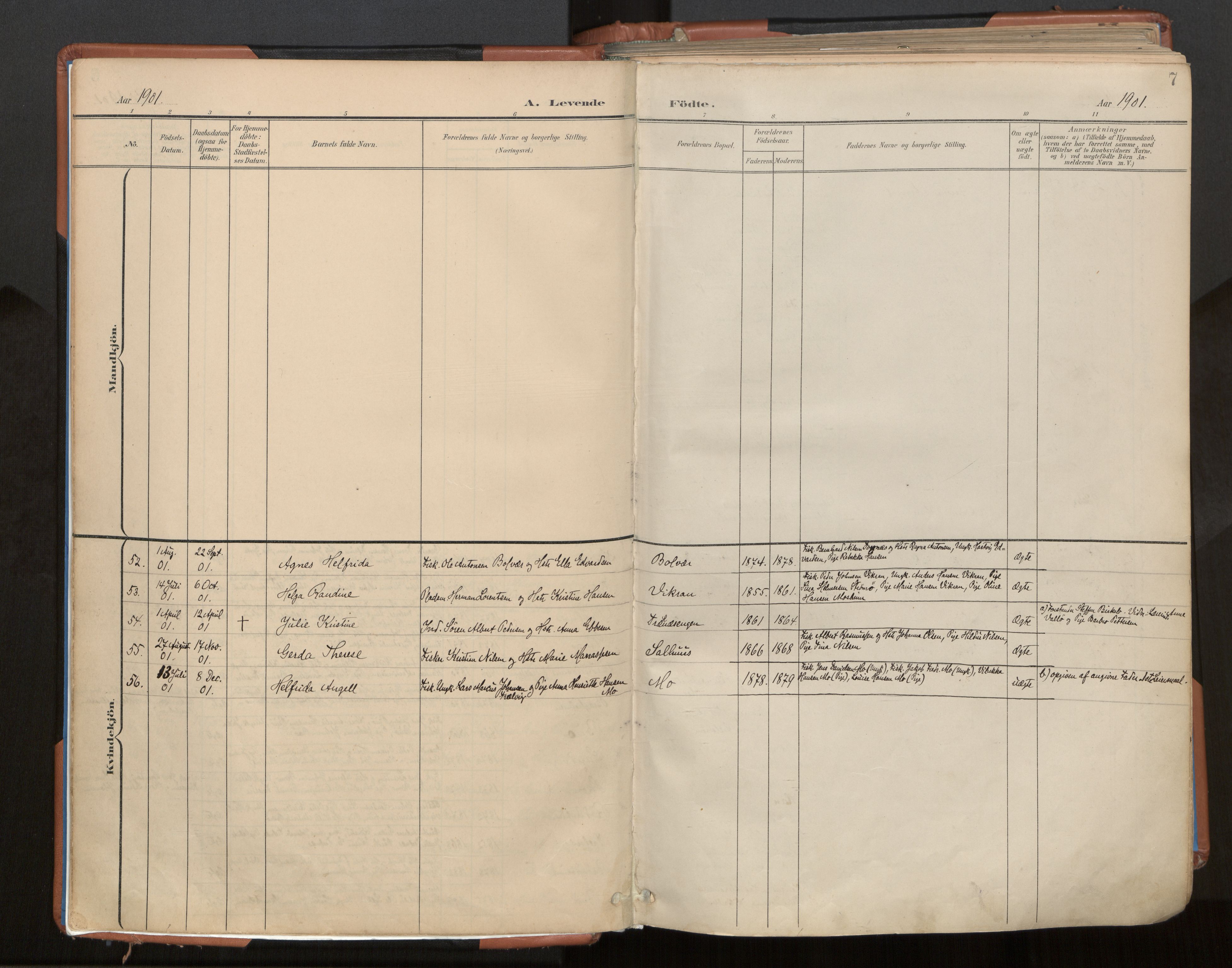 Ministerialprotokoller, klokkerbøker og fødselsregistre - Nordland, SAT/A-1459/813/L0201: Parish register (official) no. 813A11, 1901-1918, p. 7