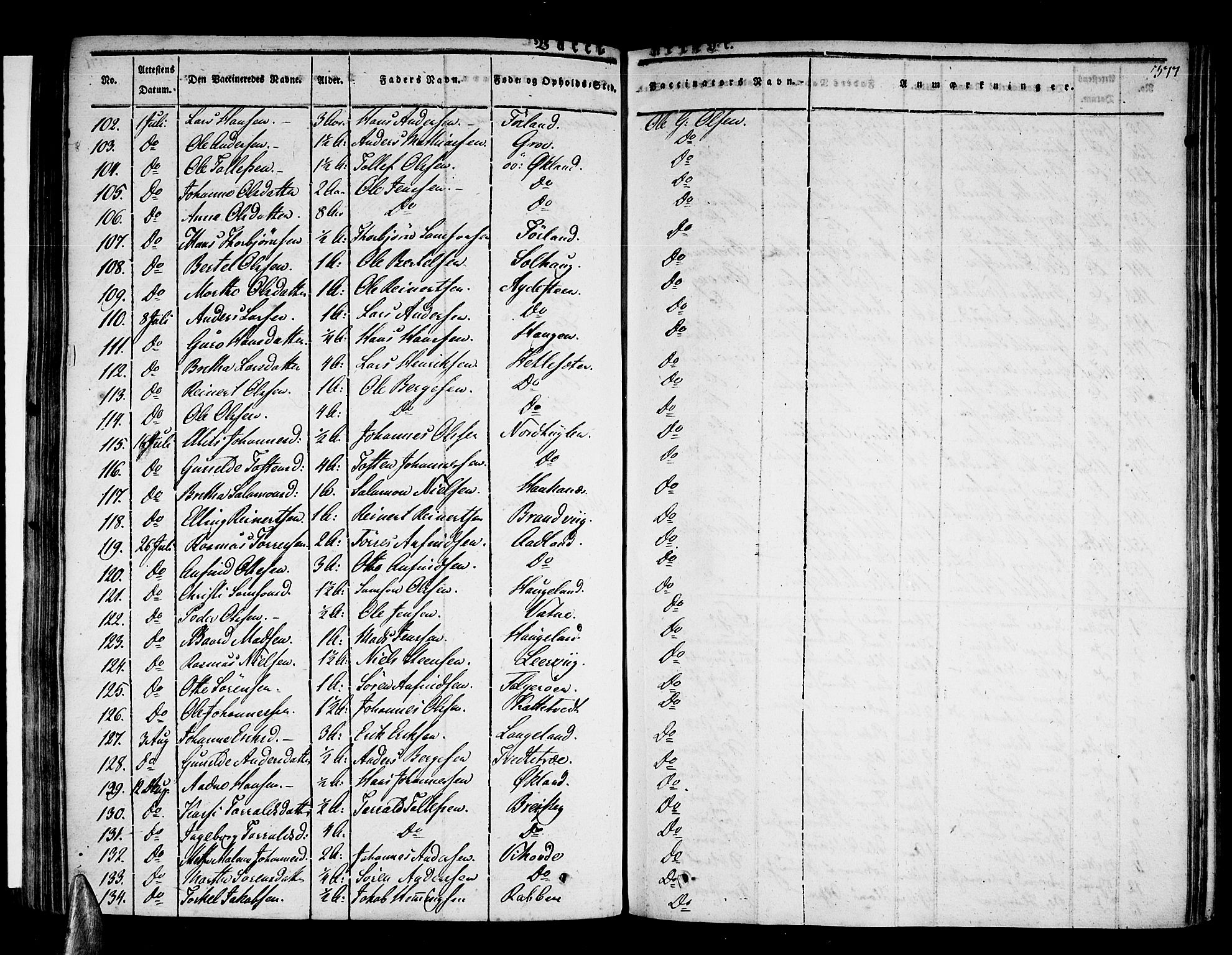 Stord sokneprestembete, SAB/A-78201/H/Haa: Parish register (official) no. A 6, 1826-1840, p. 377