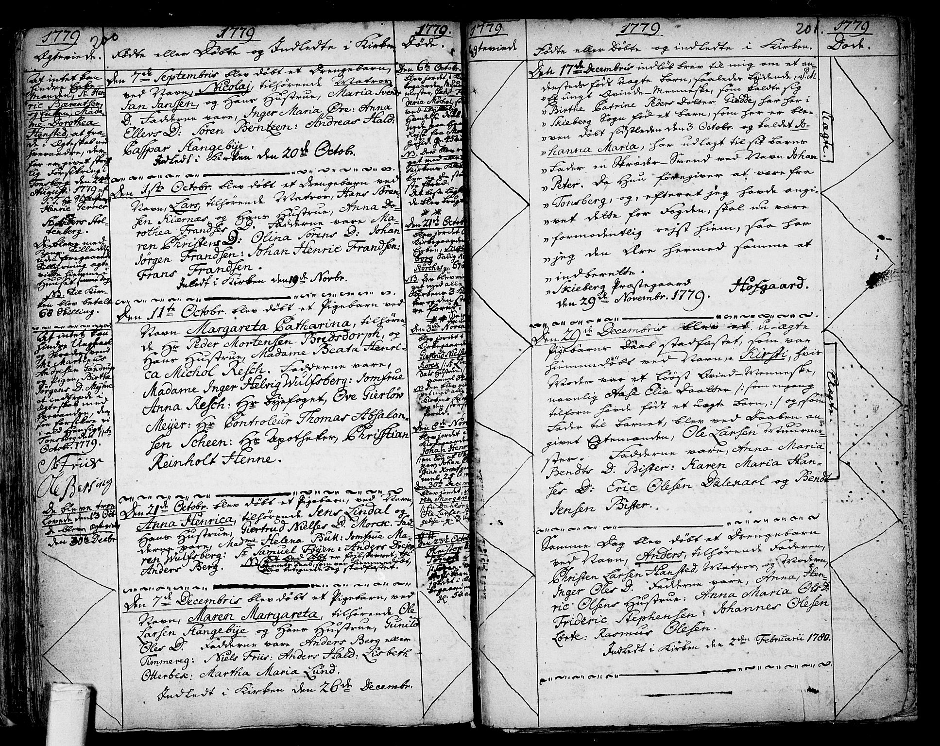 Tønsberg kirkebøker, AV/SAKO-A-330/F/Fb/L0001: Parish register (official) no. II 1, 1690-1796, p. 200-201