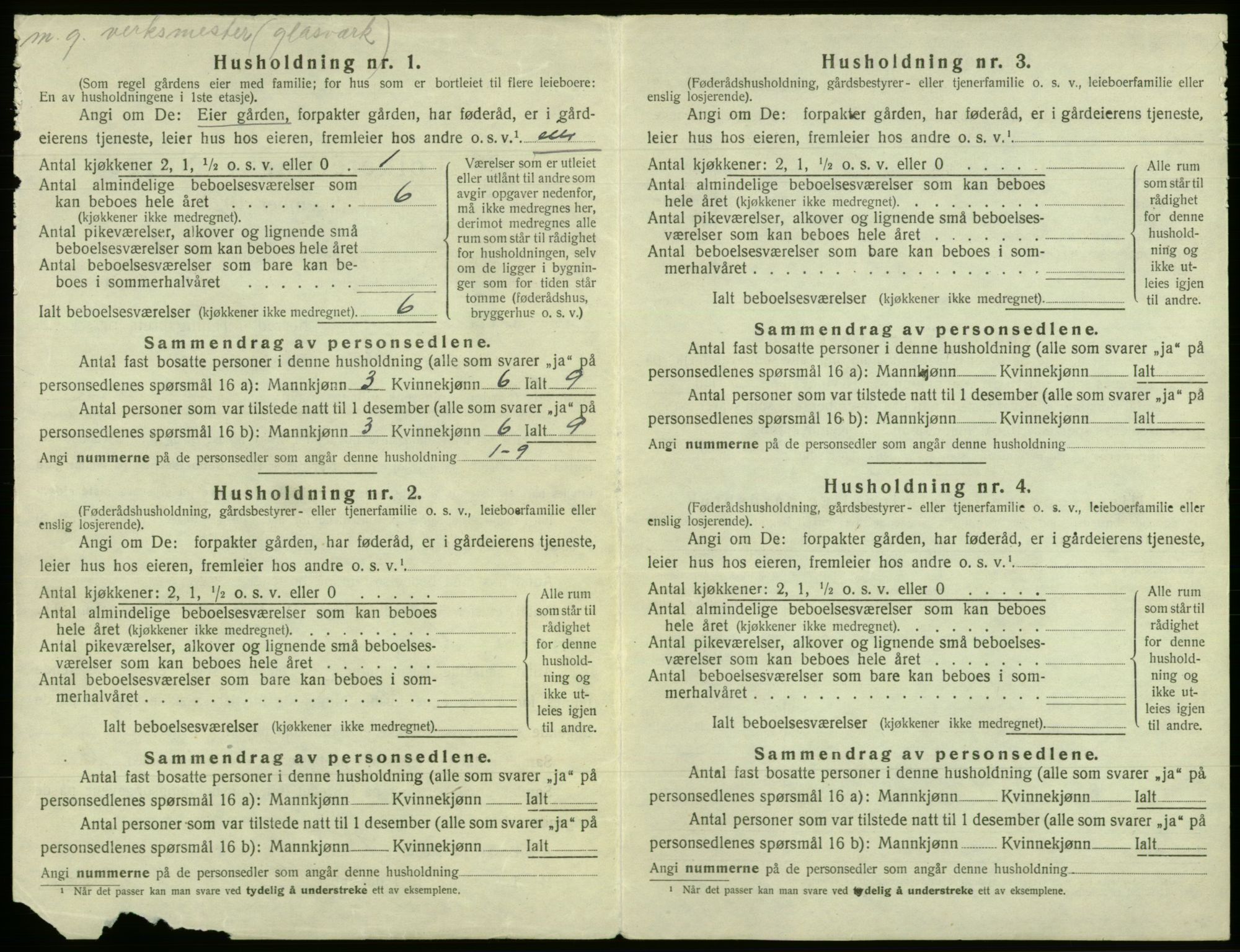 SAB, 1920 census for Fana, 1920, p. 3325