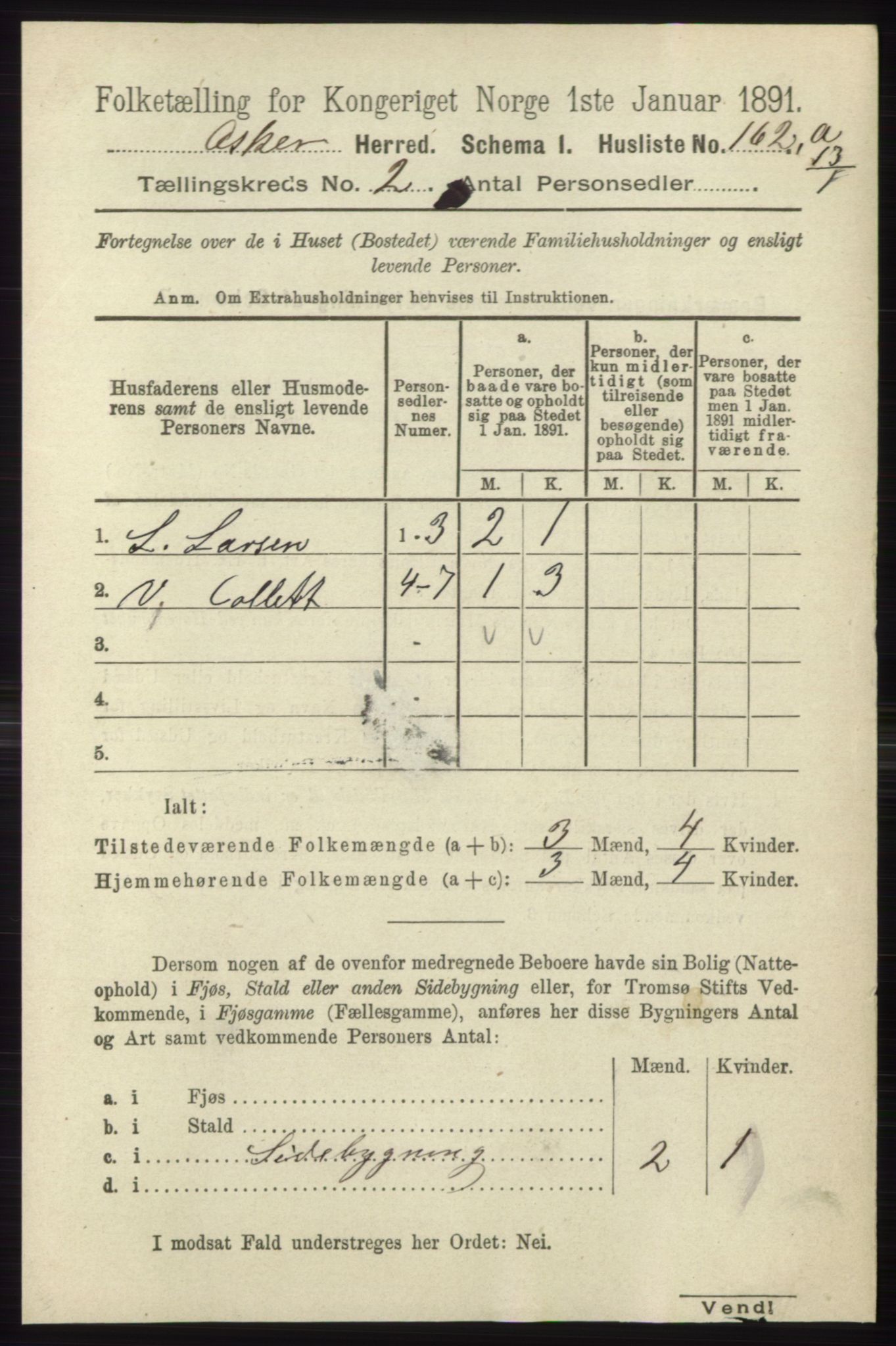 RA, 1891 census for 0220 Asker, 1891, p. 920