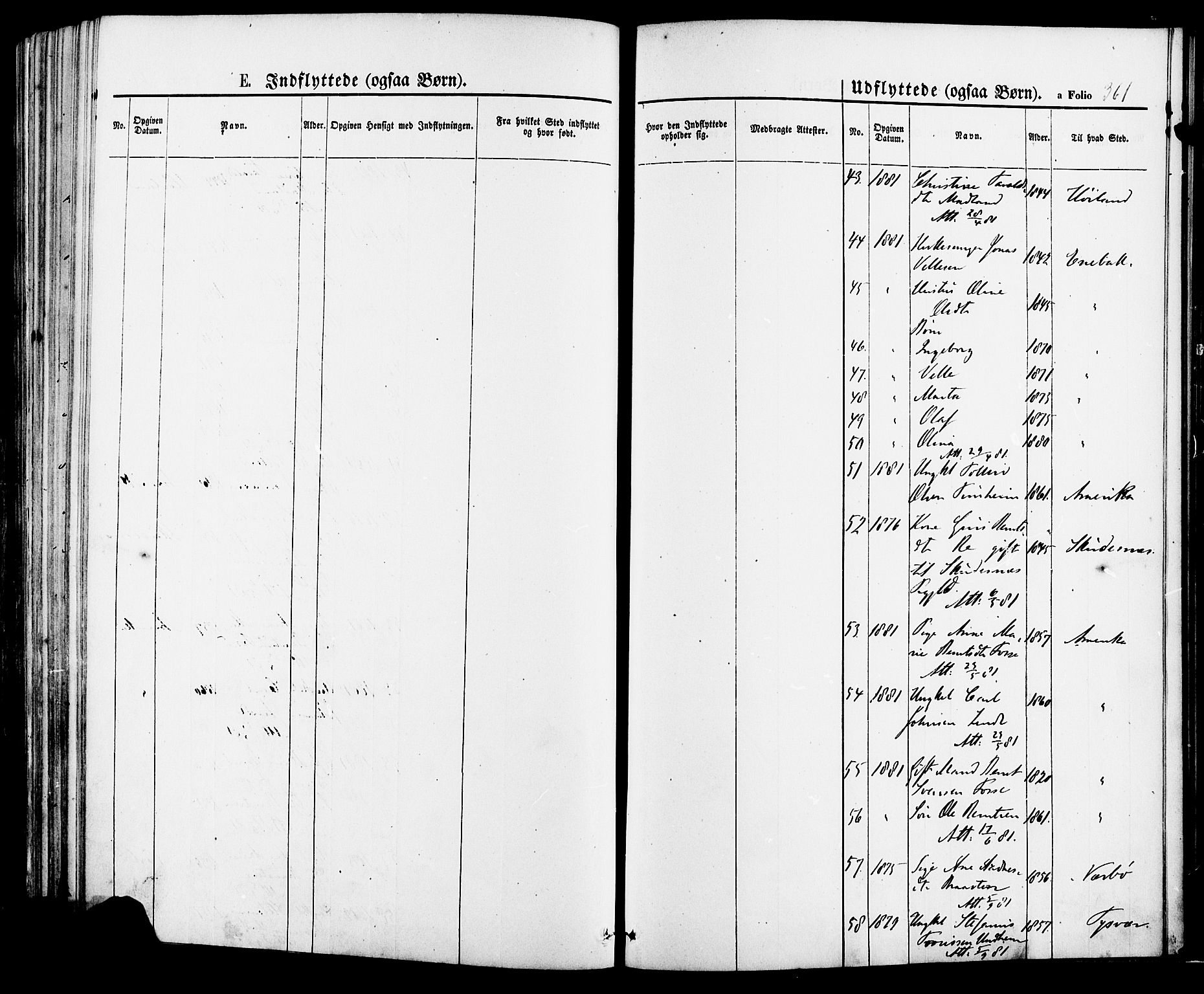 Lye sokneprestkontor, AV/SAST-A-101794/001/30BA/L0008: Parish register (official) no. A 7, 1872-1881, p. 361