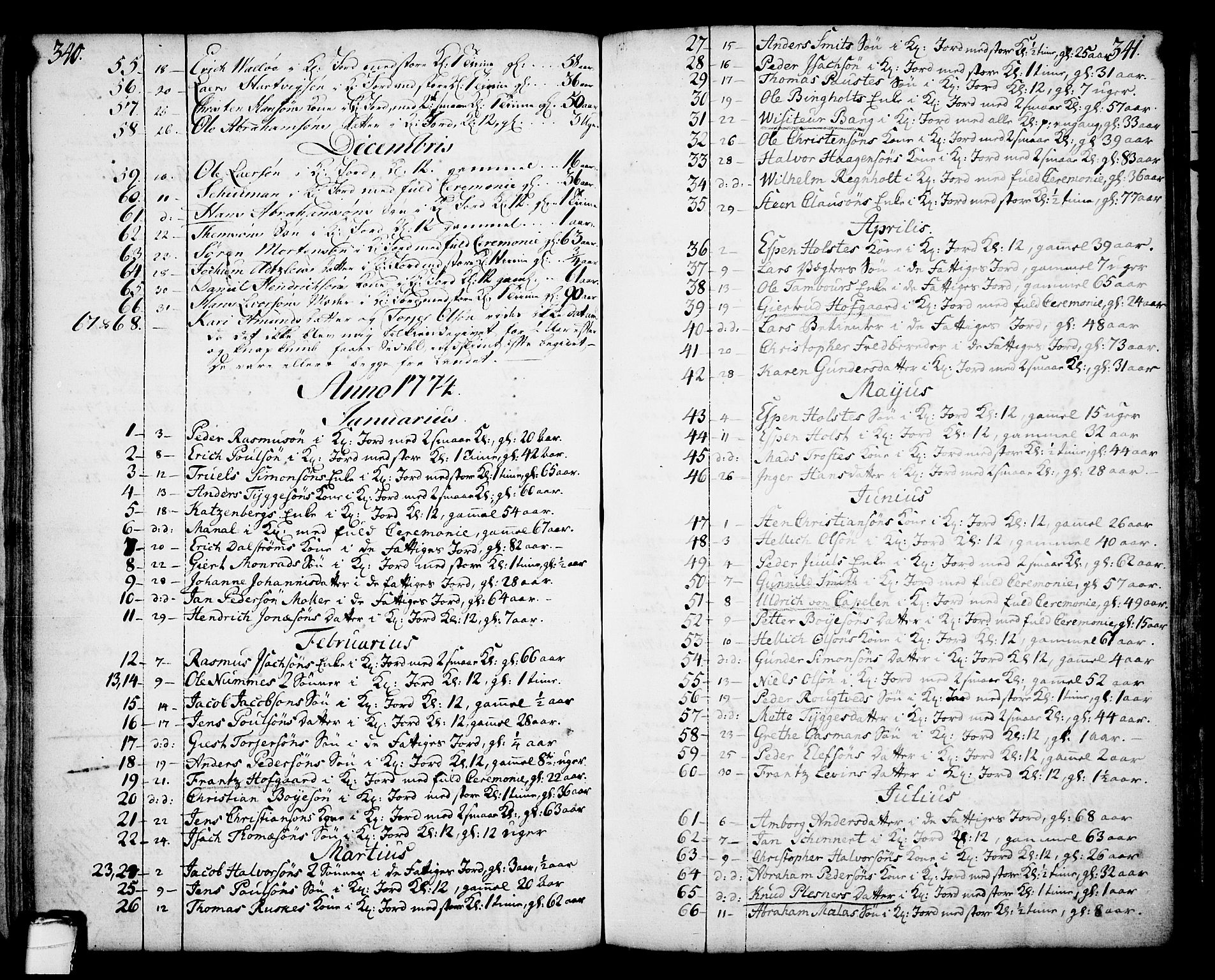 Skien kirkebøker, AV/SAKO-A-302/F/Fa/L0003: Parish register (official) no. 3, 1755-1791, p. 340-341