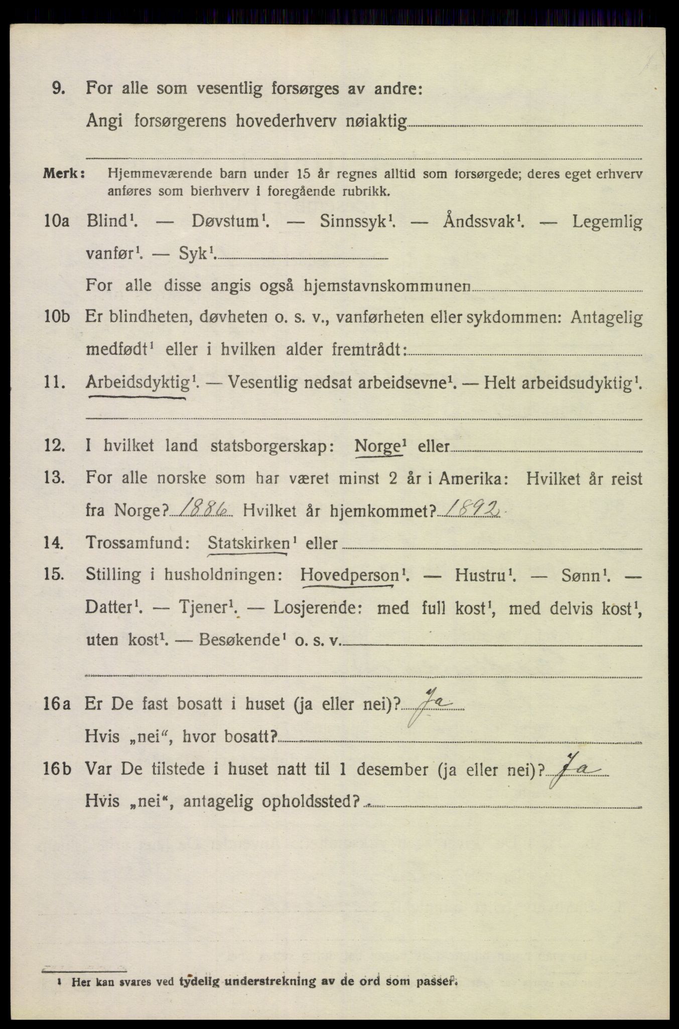 SAK, 1920 census for Randesund, 1920, p. 605