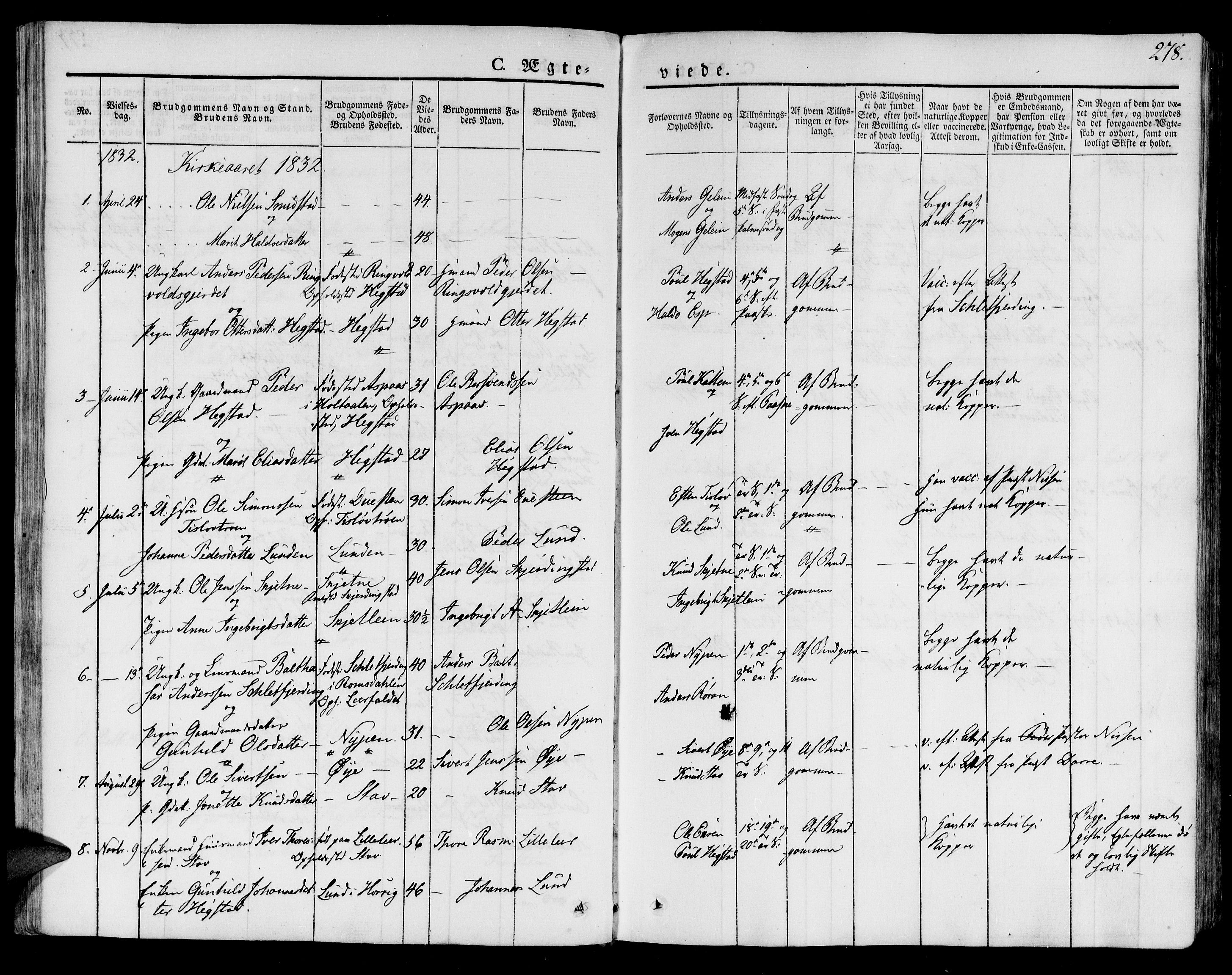 Ministerialprotokoller, klokkerbøker og fødselsregistre - Sør-Trøndelag, SAT/A-1456/691/L1071: Parish register (official) no. 691A05 /2, 1826-1841, p. 278