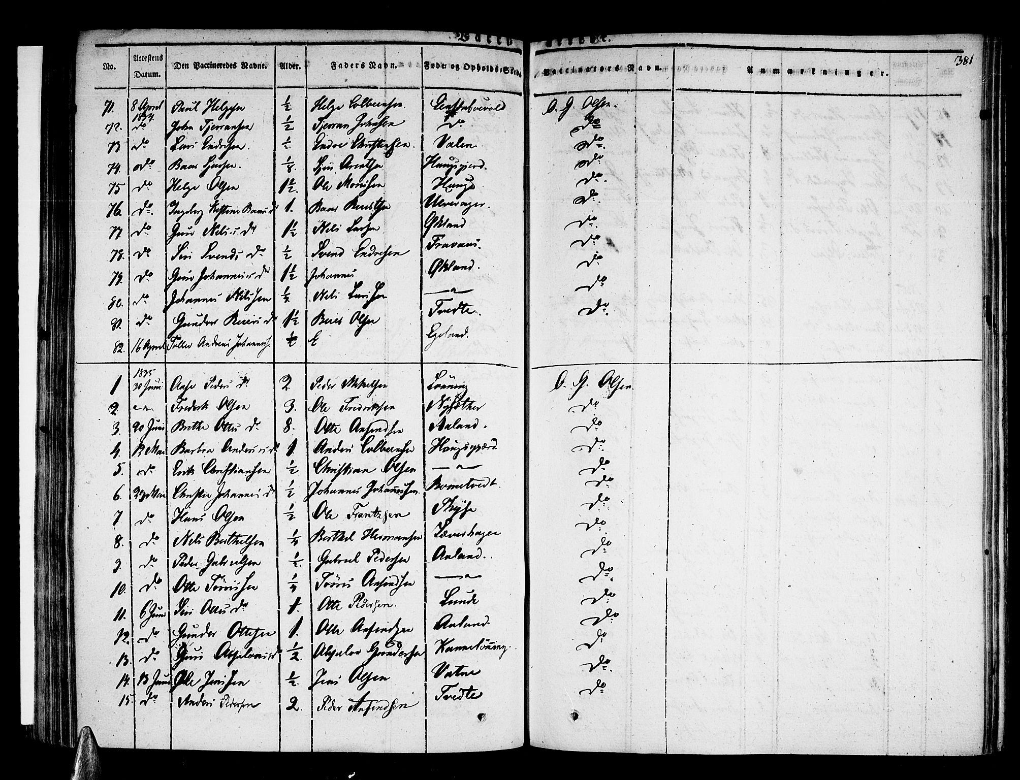 Stord sokneprestembete, AV/SAB-A-78201/H/Haa: Parish register (official) no. A 6, 1826-1840, p. 381