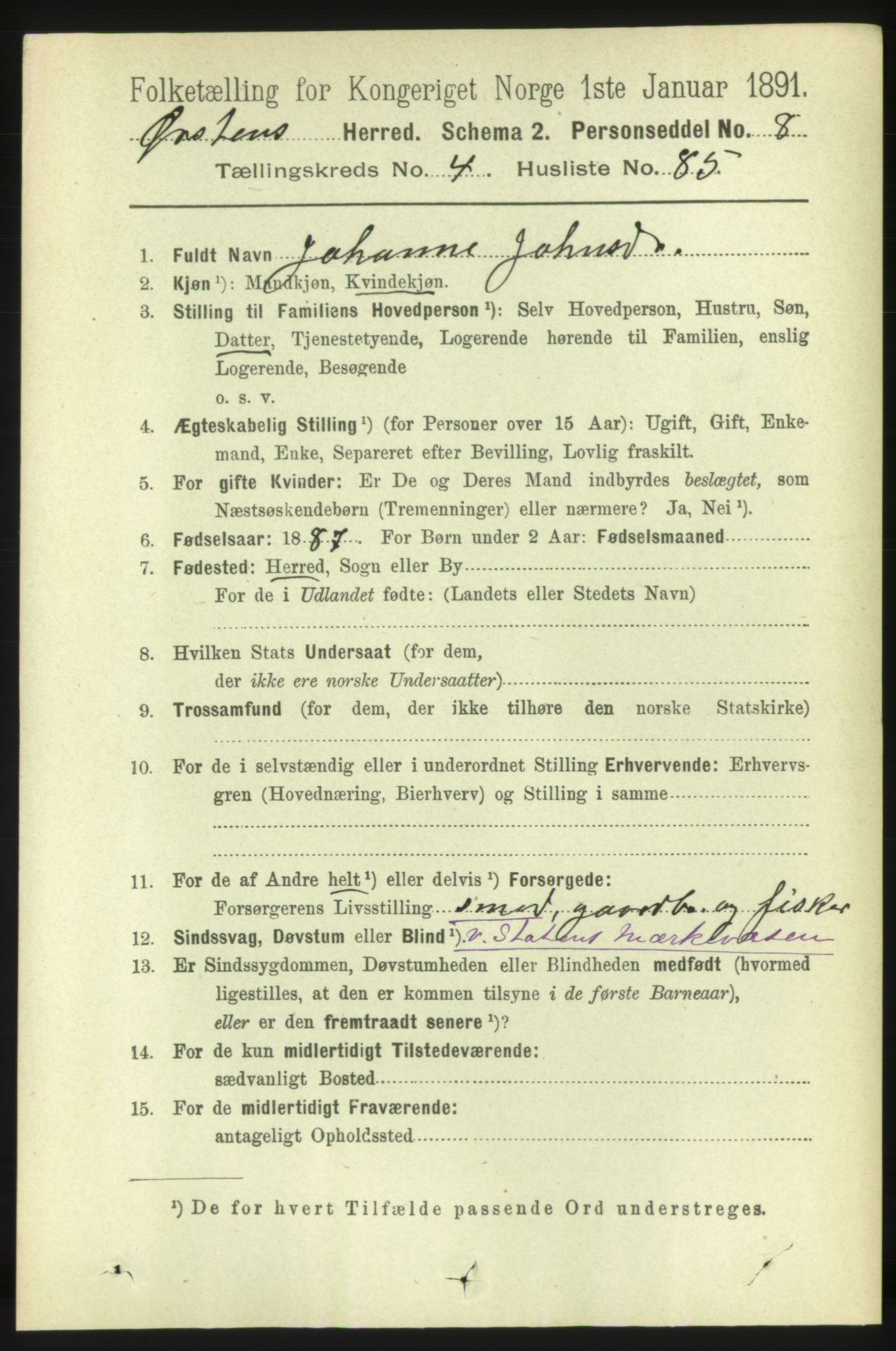 RA, 1891 census for 1520 Ørsta, 1891, p. 2178