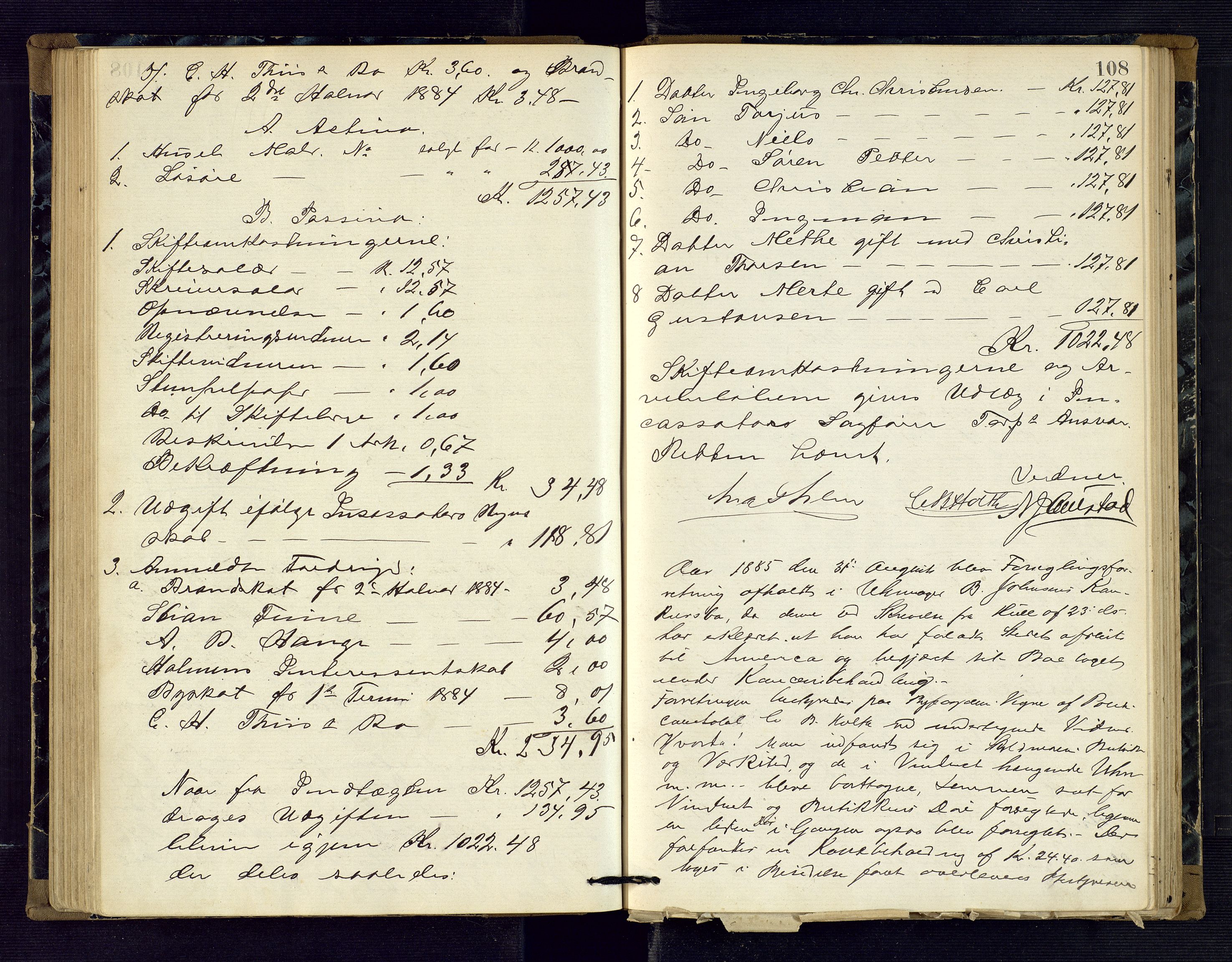 Risør byfogd, AV/SAK-1222-0005/H/Hc/L0004: Skifteprotokoll nr. 3B, 1882-1886, p. 108