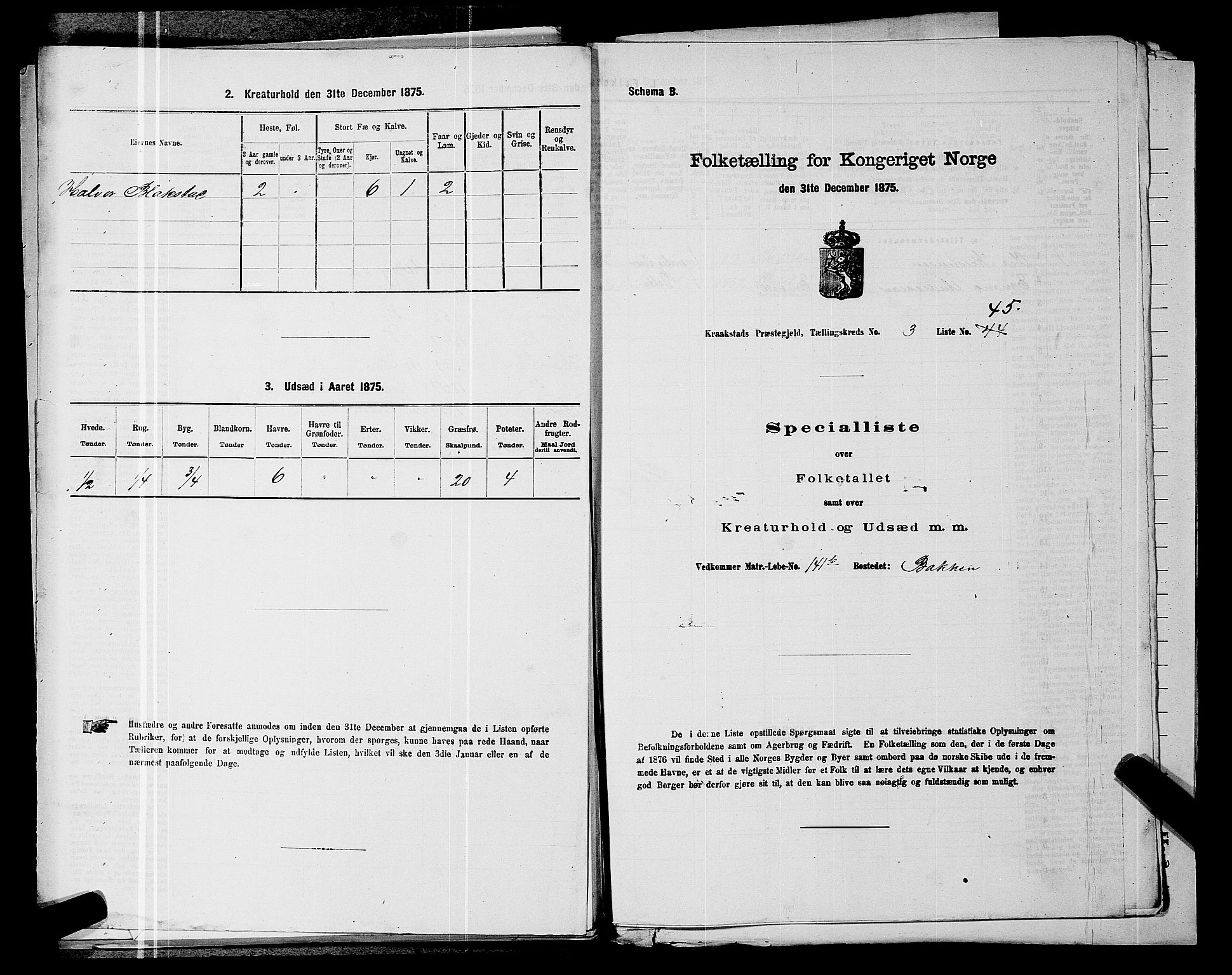 RA, 1875 census for 0212P Kråkstad, 1875, p. 397