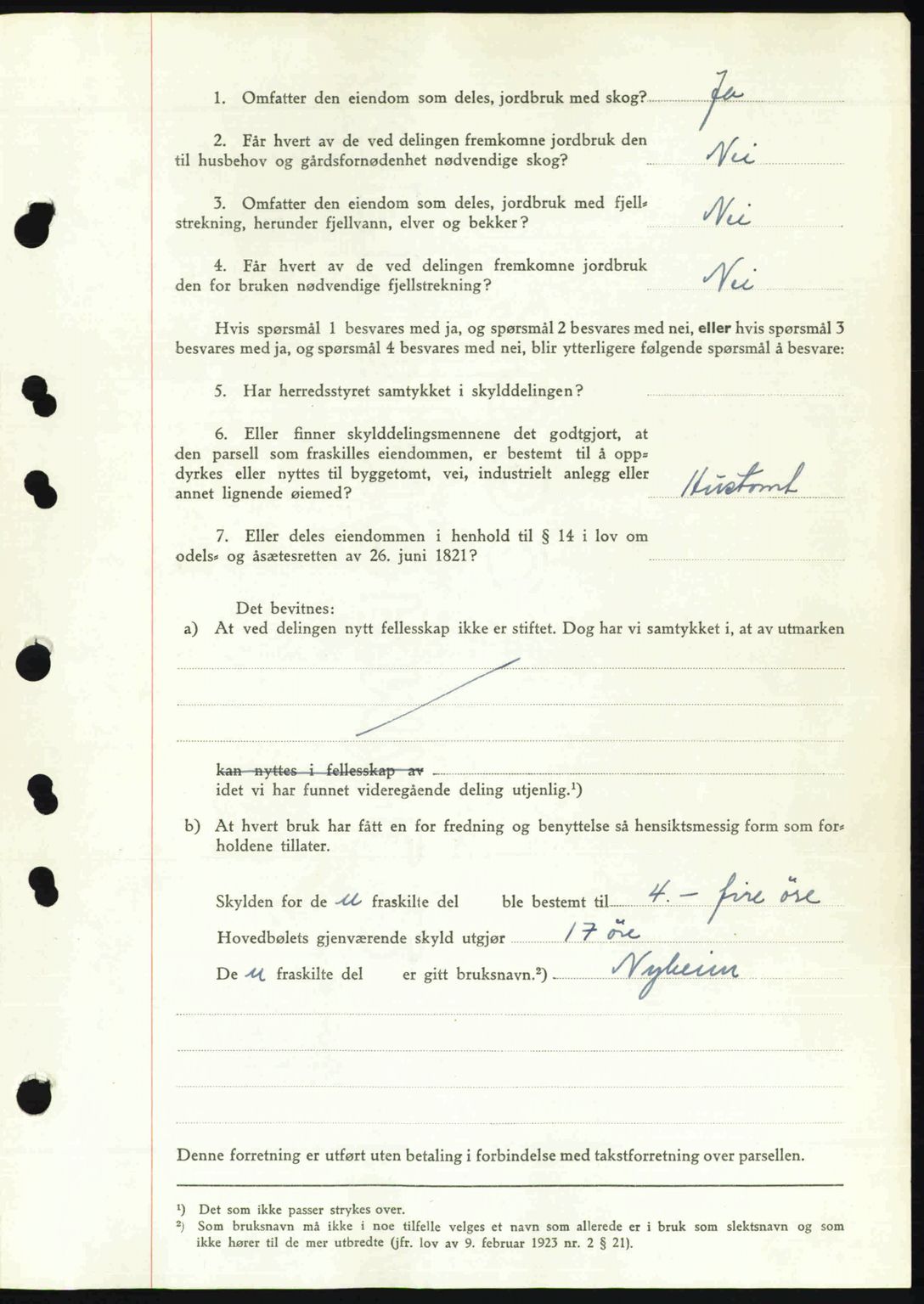 Nedenes sorenskriveri, AV/SAK-1221-0006/G/Gb/Gba/L0054: Mortgage book no. A6c, 1946-1946, Diary no: : 10/1946