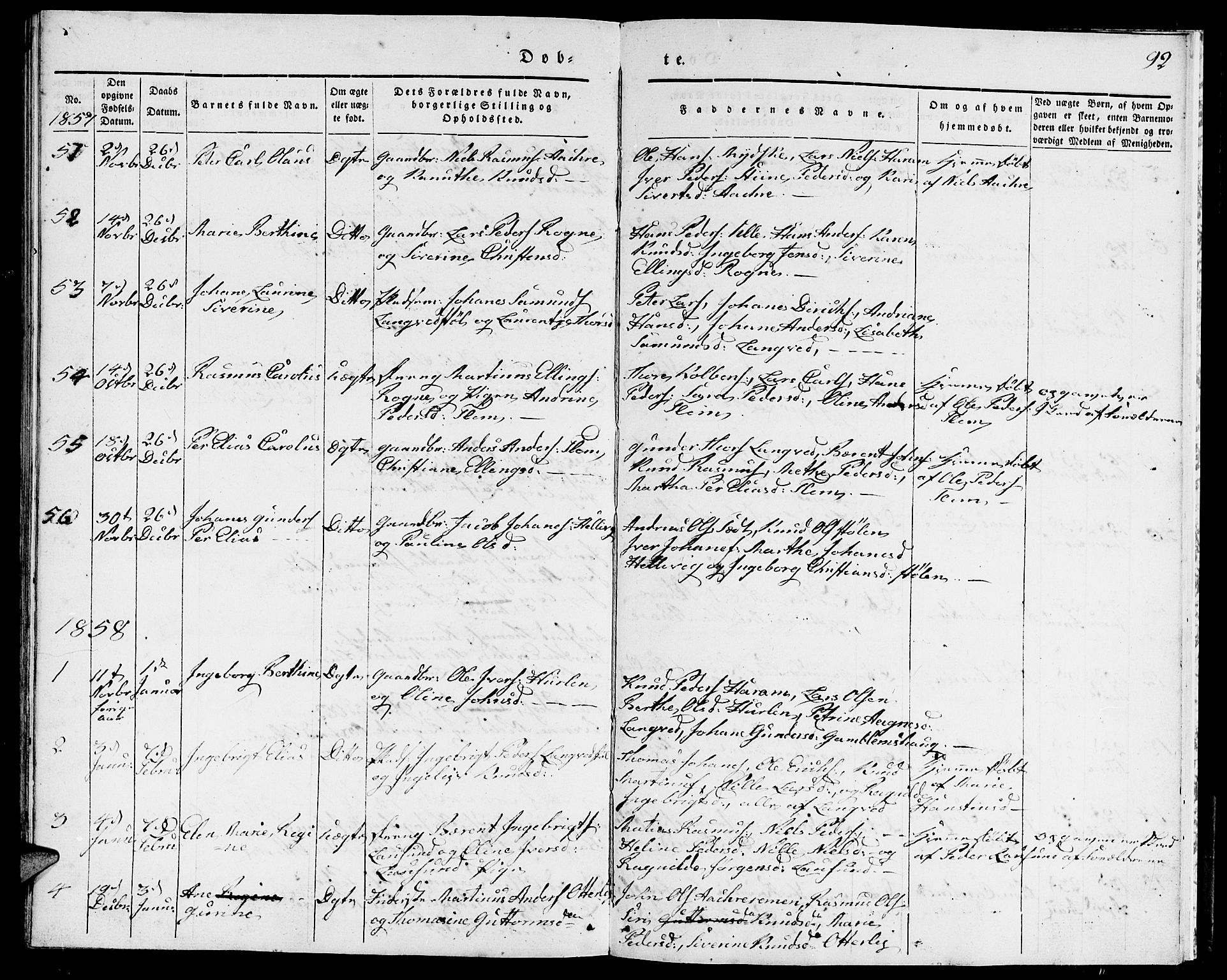 Ministerialprotokoller, klokkerbøker og fødselsregistre - Møre og Romsdal, AV/SAT-A-1454/536/L0507: Parish register (copy) no. 536C02, 1839-1859, p. 92