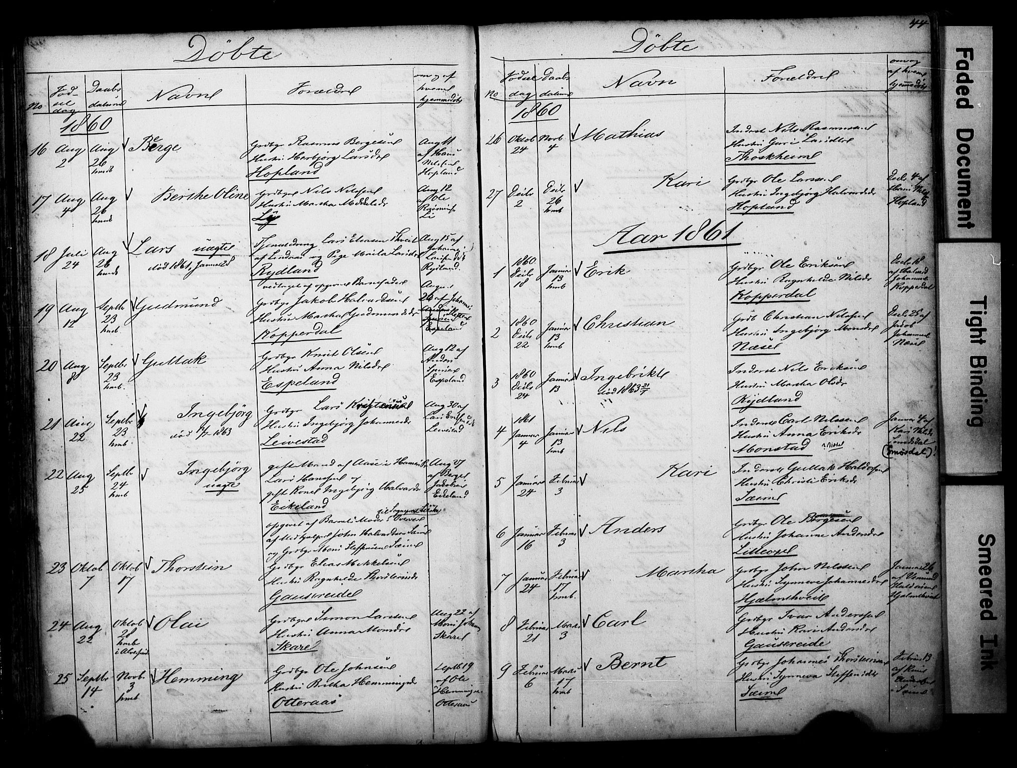 Alversund Sokneprestembete, AV/SAB-A-73901/H/Ha/Hab: Parish register (copy) no. D 1, 1800-1870, p. 44