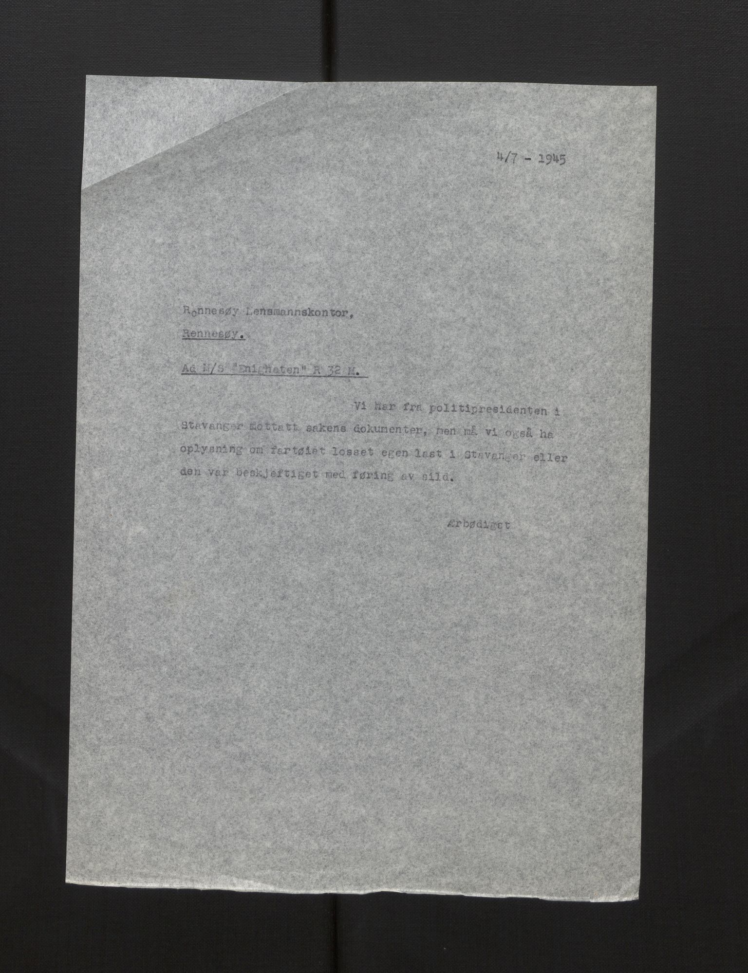 Fiskeridirektoratet - 1 Adm. ledelse - 13 Båtkontoret, AV/SAB-A-2003/La/L0058: Statens krigsforsikring for fiskeflåten, 1936-1971, p. 25