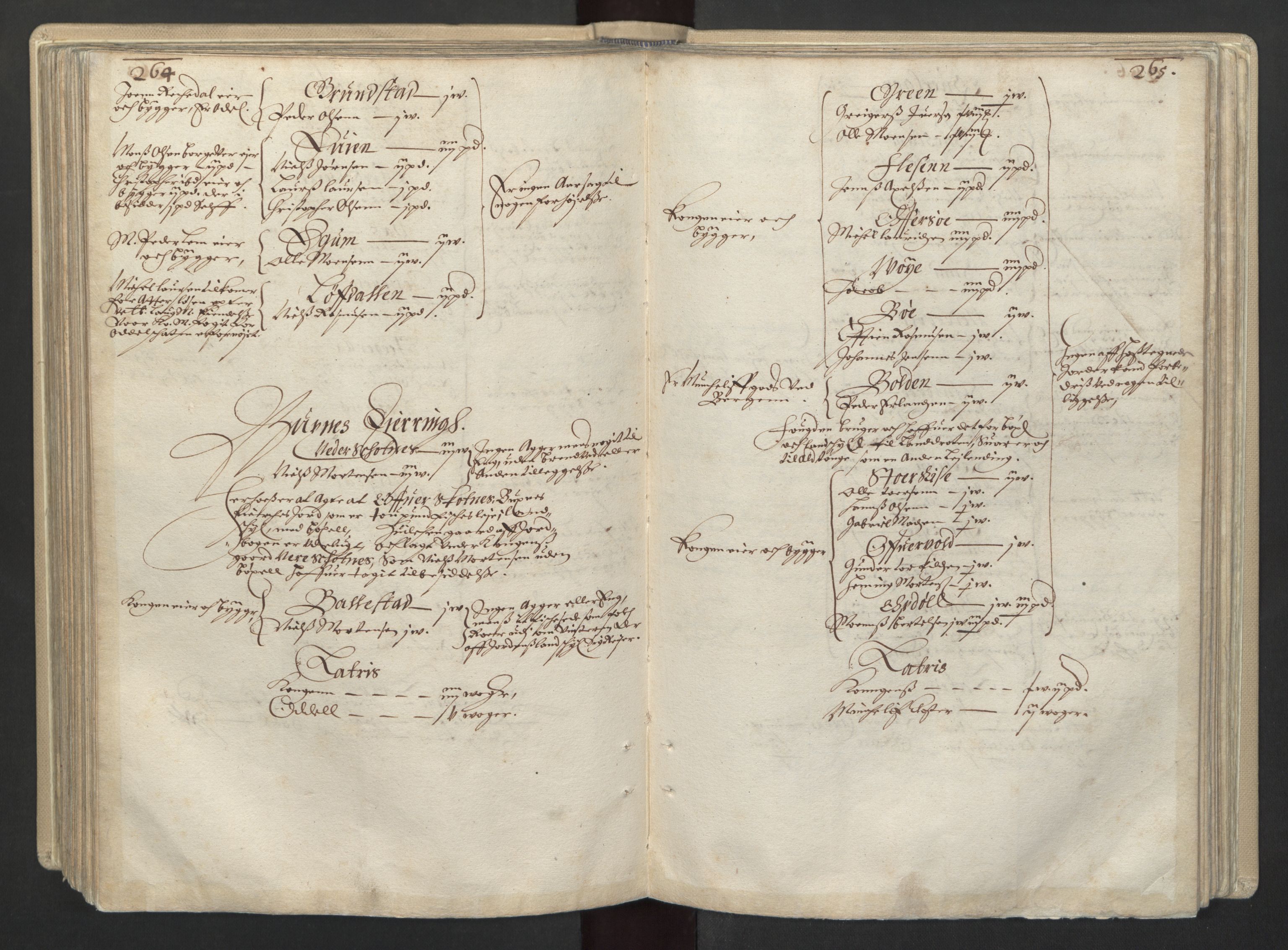 Rentekammeret inntil 1814, Realistisk ordnet avdeling, AV/RA-EA-4070/L/L0030/0001: Nordland lagdømme: / Alminnelig jordebok for Helgeland, Salten, Lofoten, Vesterålen, Andenes og Senja., 1661, p. 264-265