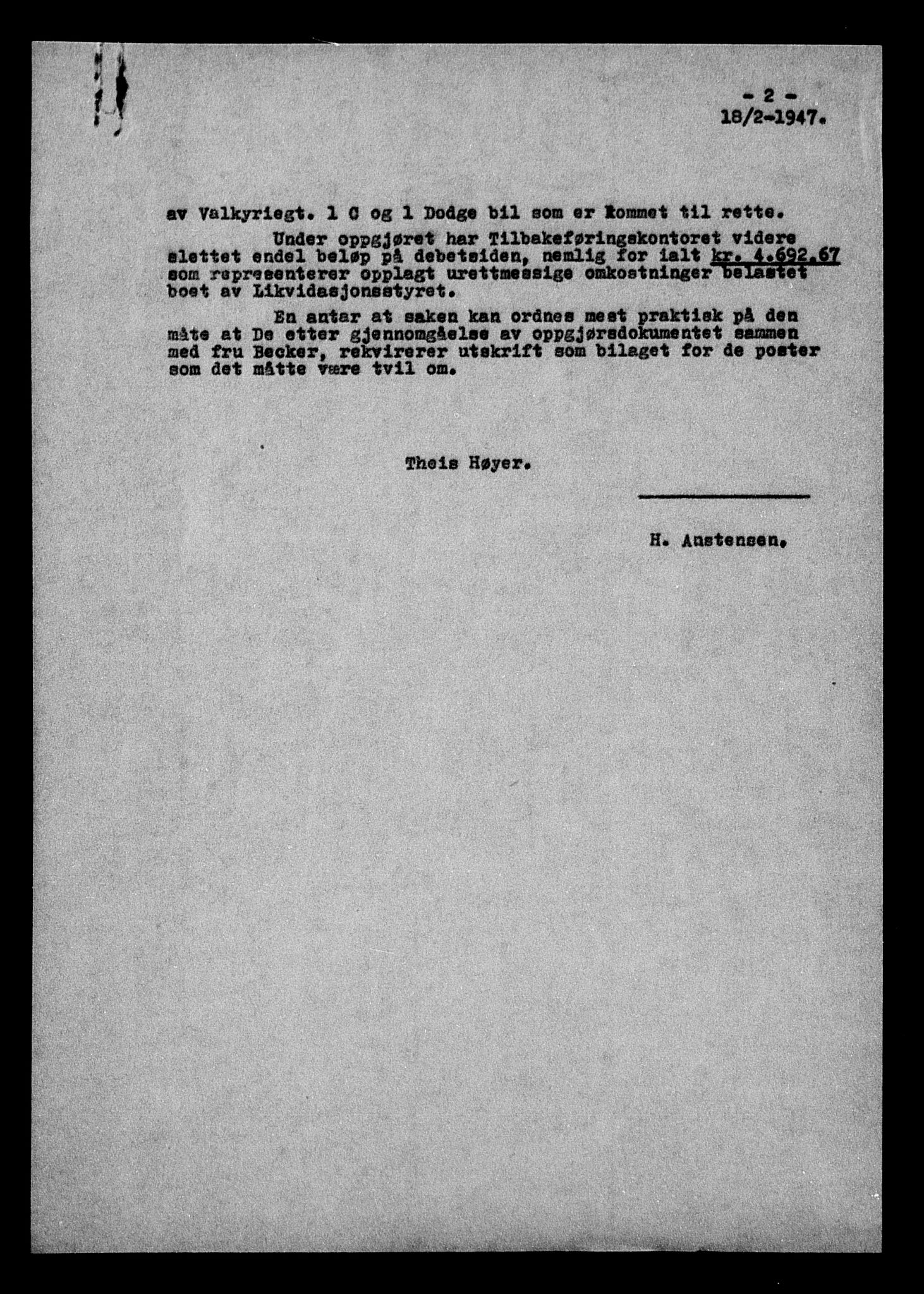 Justisdepartementet, Tilbakeføringskontoret for inndratte formuer, AV/RA-S-1564/H/Hc/Hcd/L0989: --, 1945-1947, p. 448