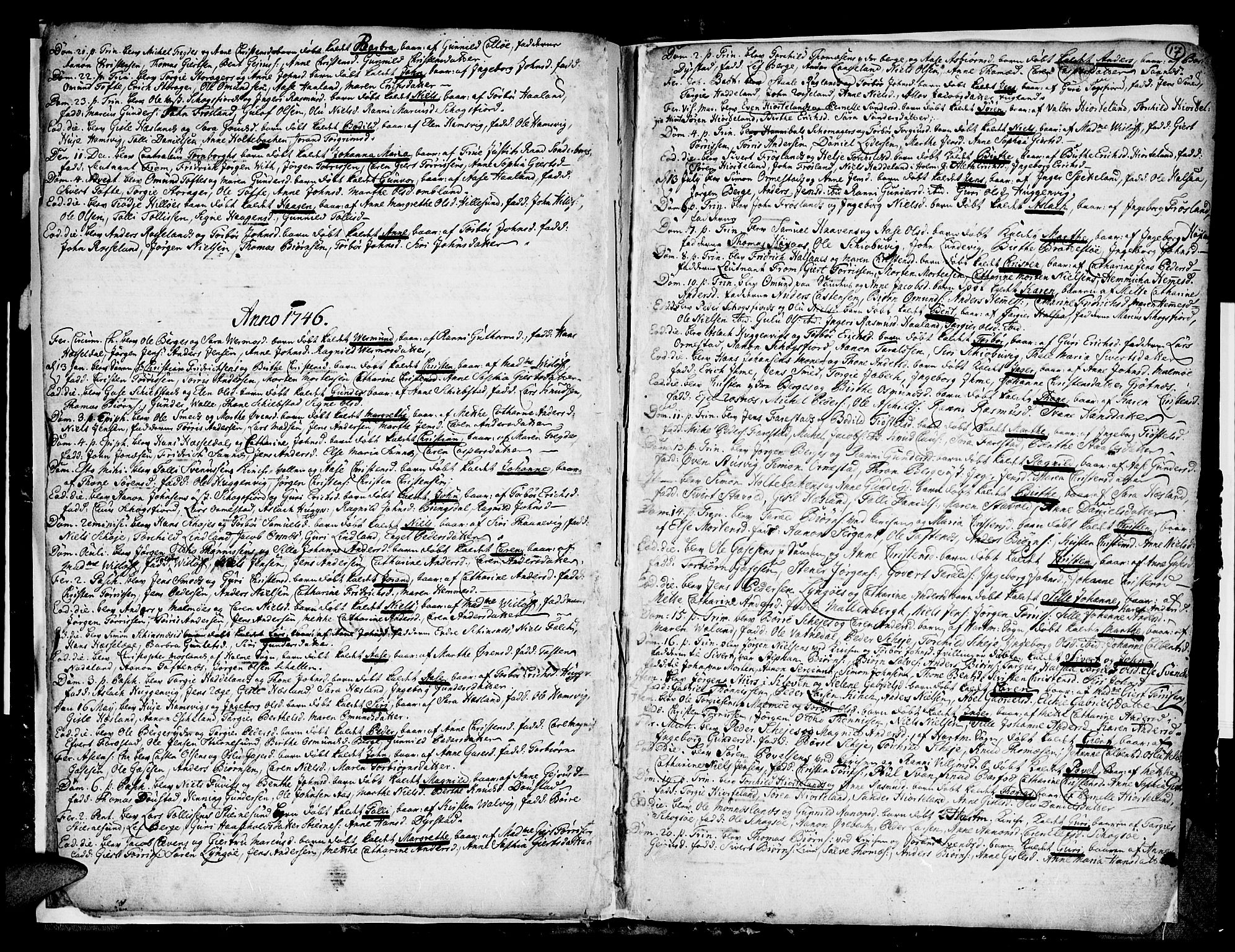 Mandal sokneprestkontor, SAK/1111-0030/F/Fa/Faa/L0001: Parish register (official) no. A 1, 1729-1748, p. 17