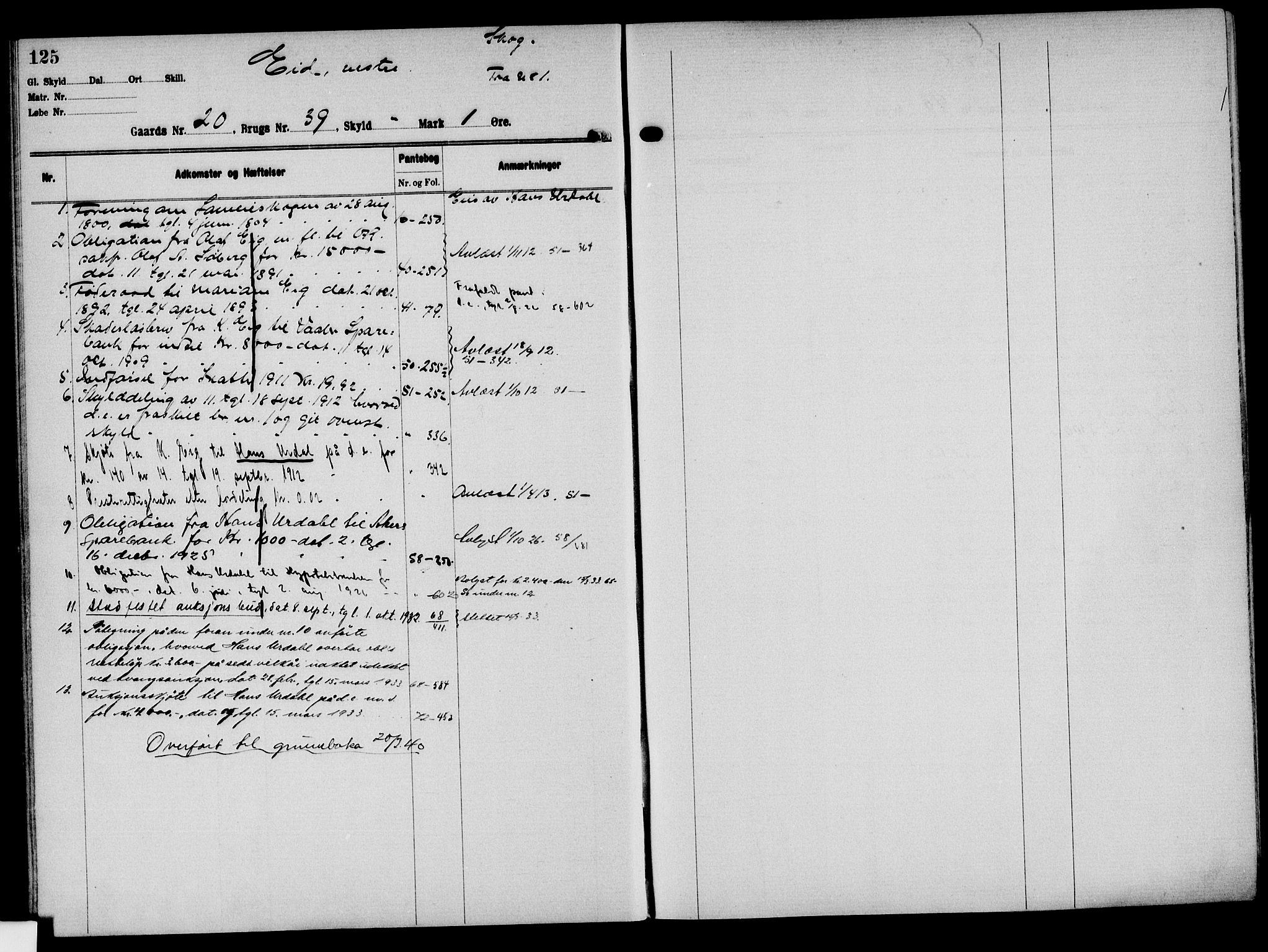 Solør tingrett, AV/SAH-TING-008/H/Ha/Hak/L0002: Mortgage register no. II, 1900-1935, p. 125