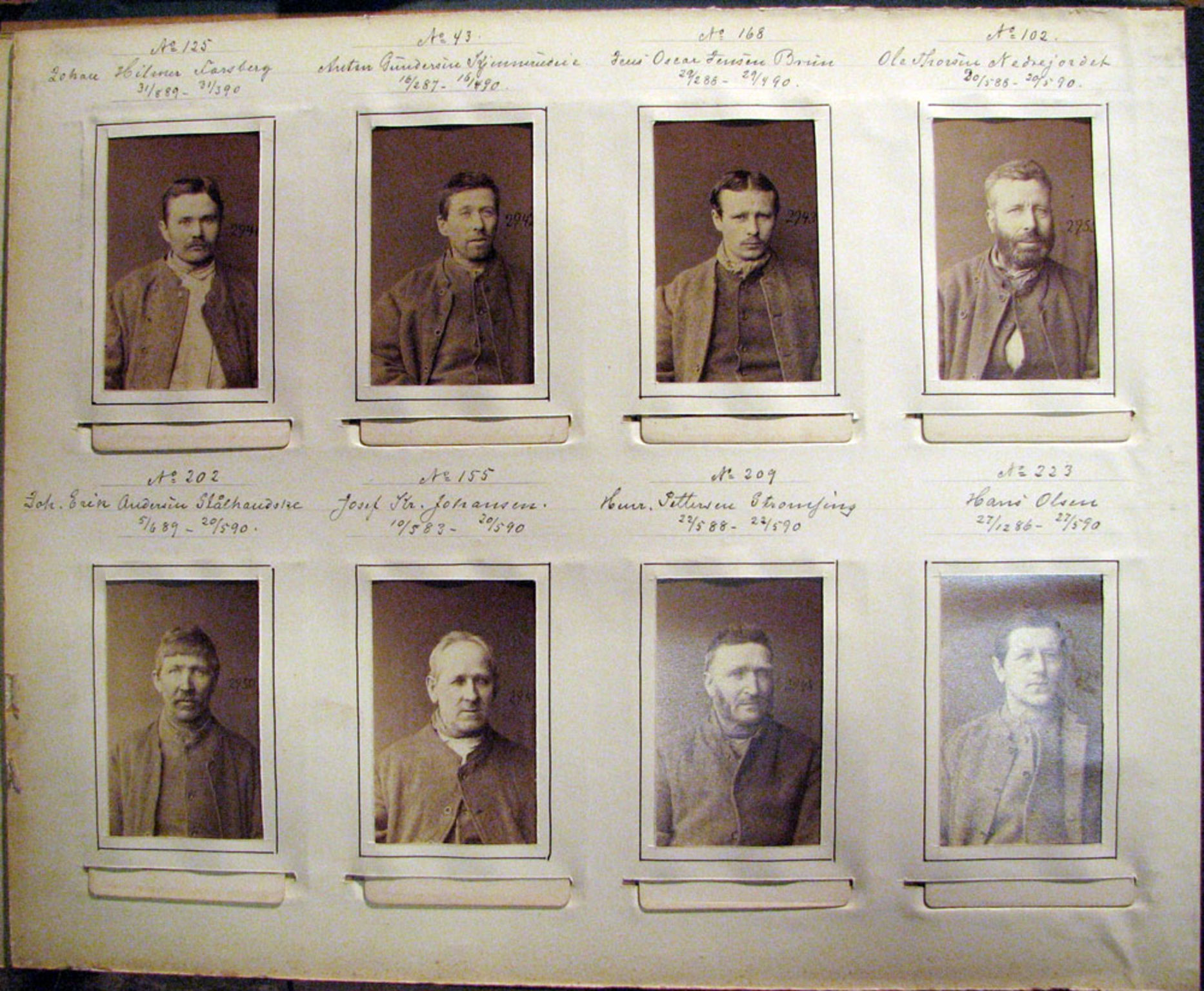 Botsfengslet, AV/RA-S-1539/U/L0062: Fangealbum (fotos), 1889-1894