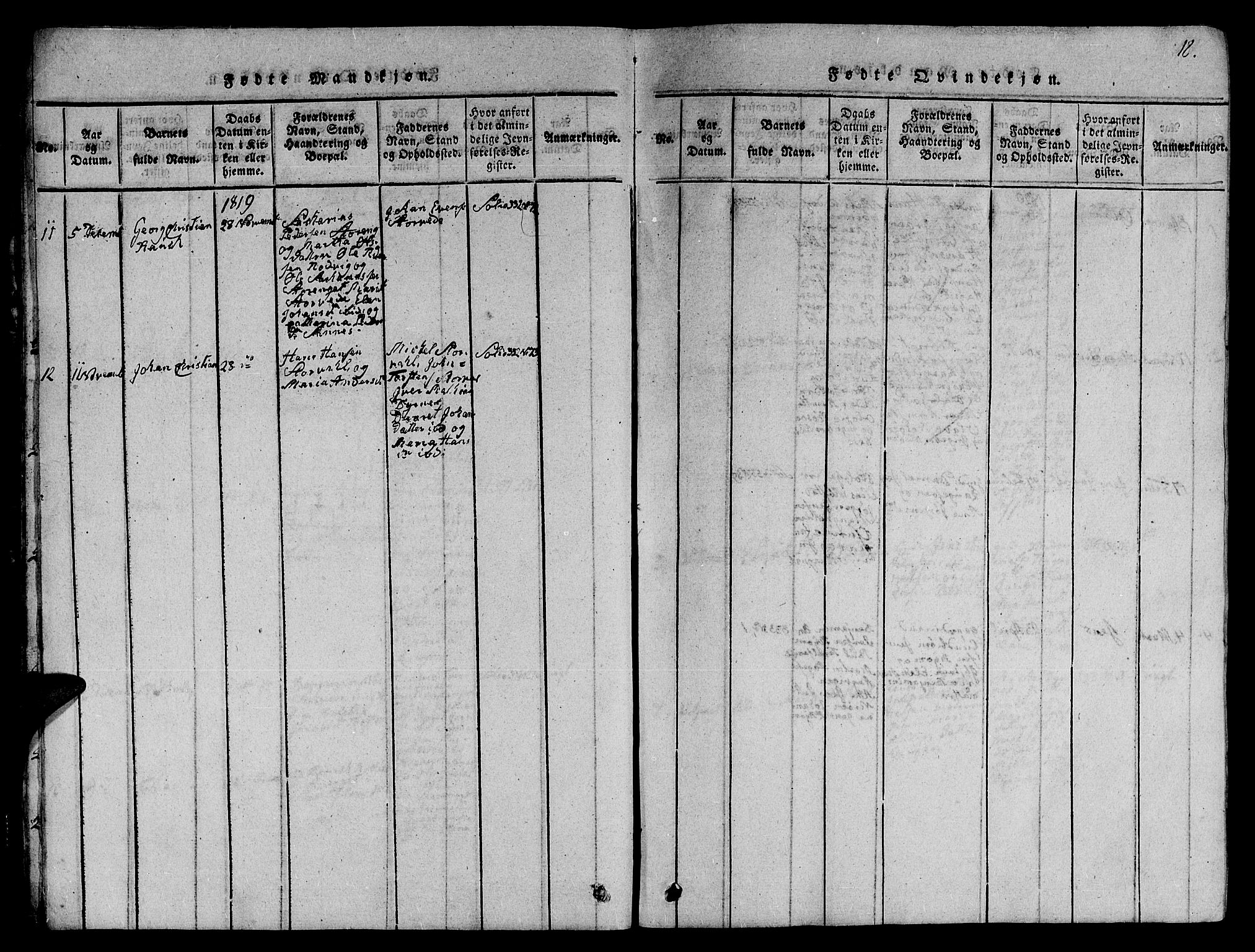 Ministerialprotokoller, klokkerbøker og fødselsregistre - Nord-Trøndelag, AV/SAT-A-1458/784/L0679: Parish register (copy) no. 784C01 /1, 1816-1822, p. 18