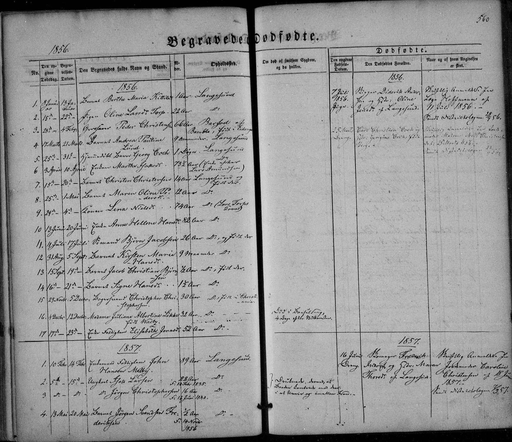 Bamble kirkebøker, AV/SAKO-A-253/F/Fa/L0005: Parish register (official) no. I 5, 1854-1869, p. 560