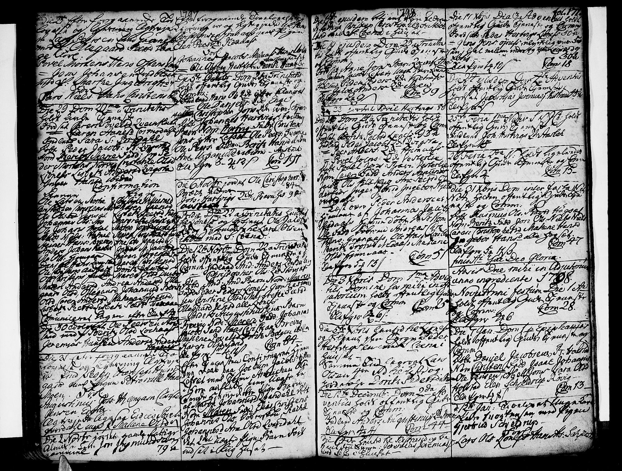 Ministerialprotokoller, klokkerbøker og fødselsregistre - Nordland, SAT/A-1459/852/L0735: Parish register (official) no. 852A05, 1762-1820, p. 171