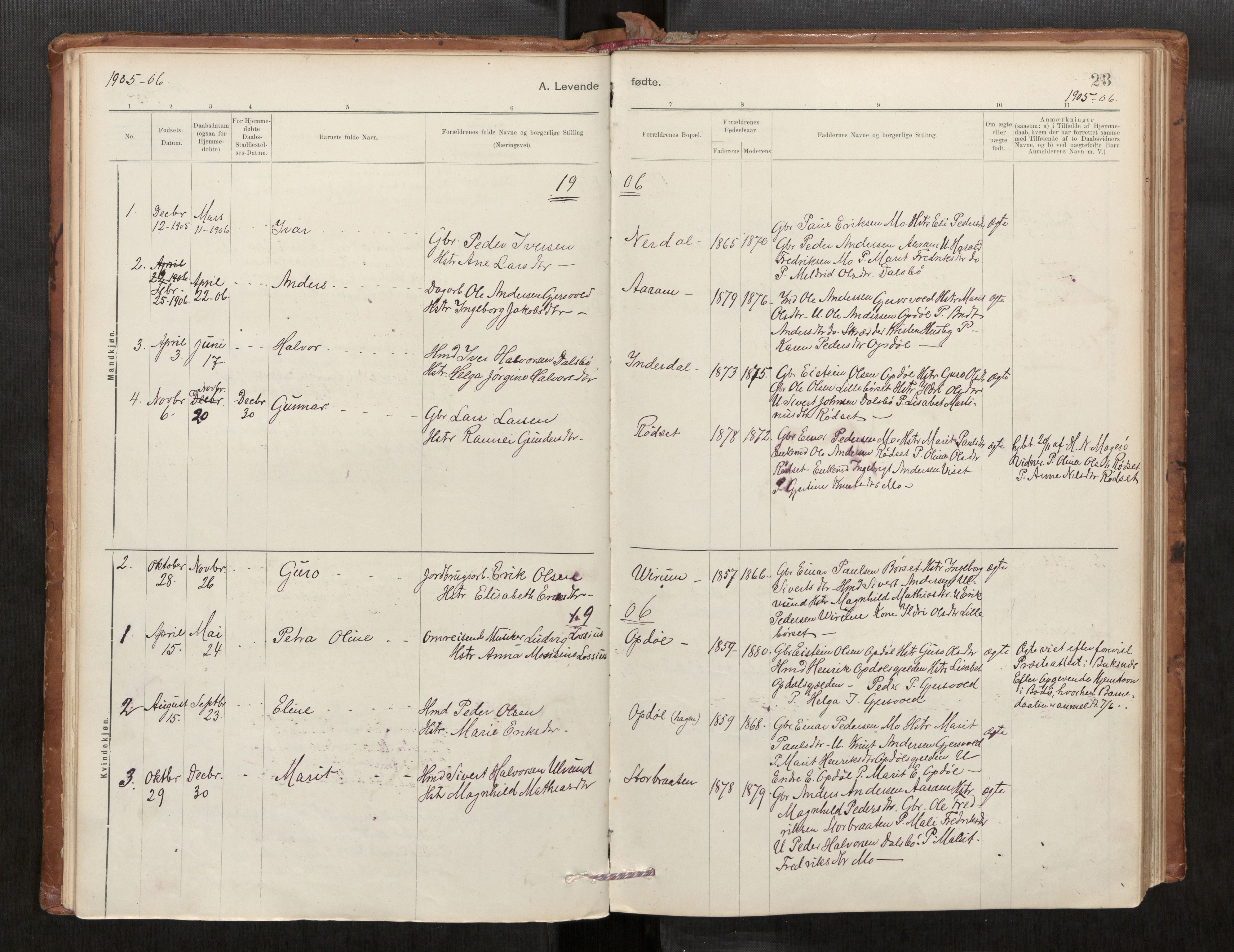 Parish register (official) no. 1, 1886-1908, p. 23