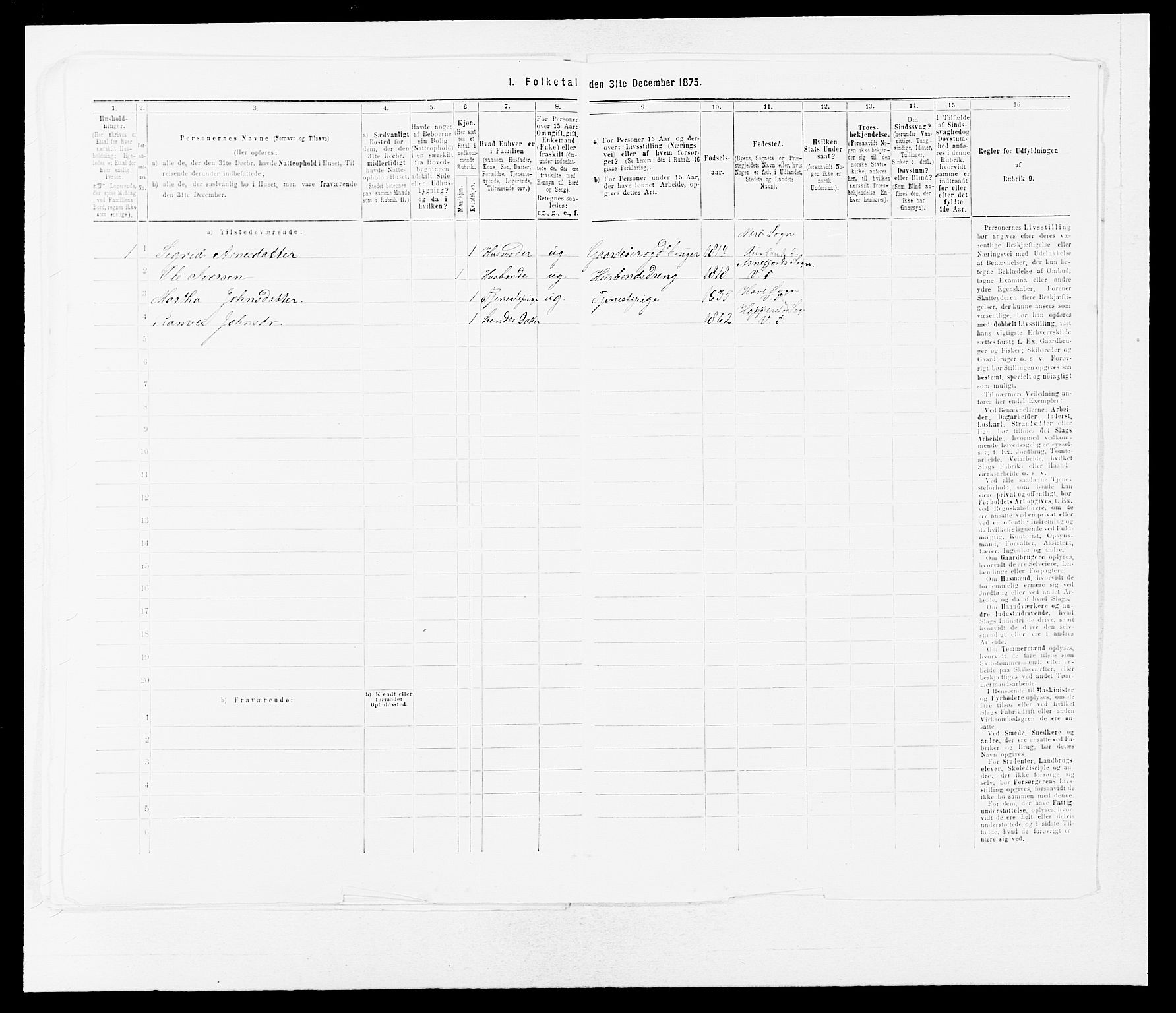 SAB, 1875 census for 1417P Vik, 1875, p. 922