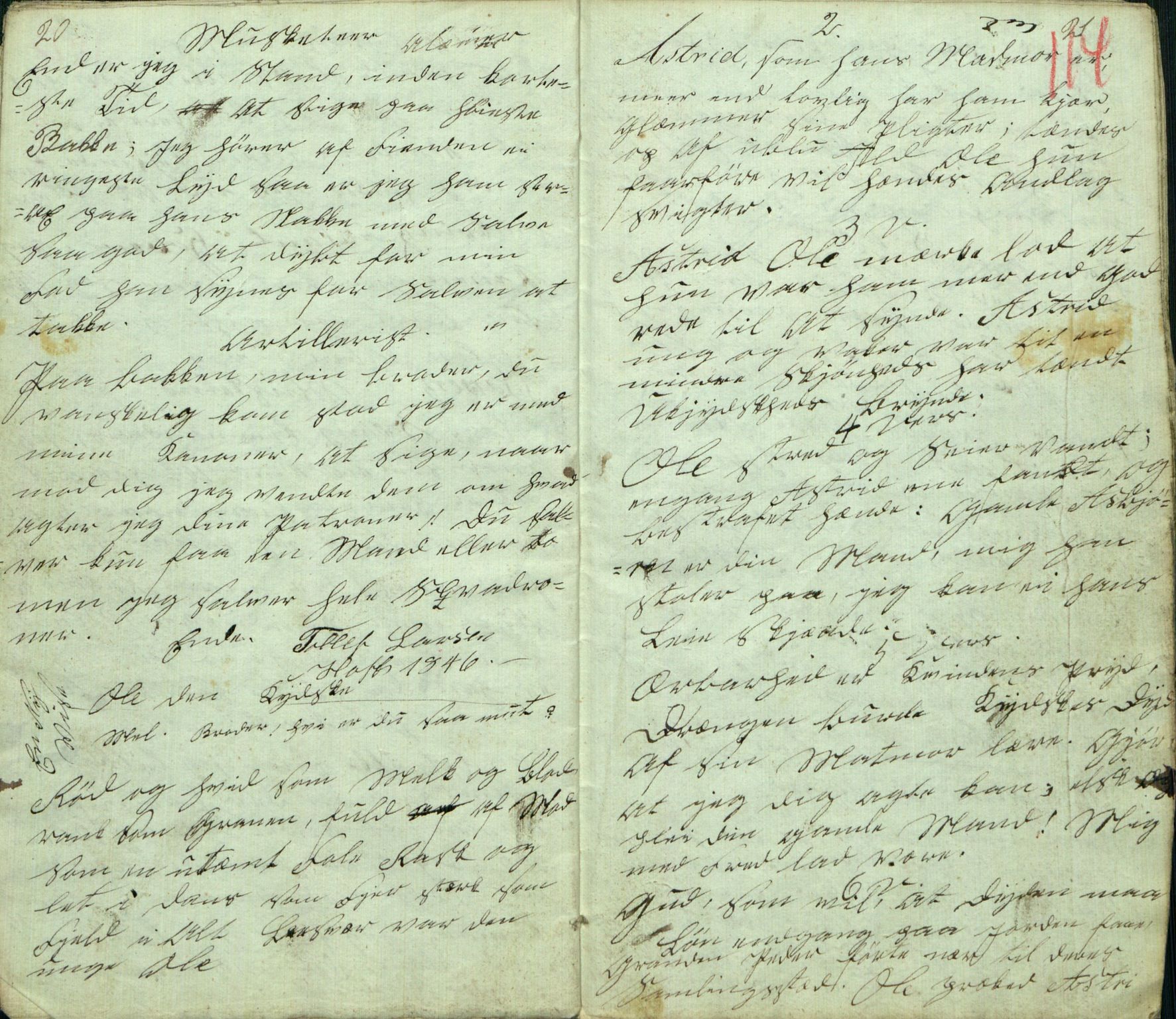 Rikard Berge, TEMU/TGM-A-1003/F/L0005/0031: 160-200 / 189 Delar av handskrivne bøker, 1908, p. 113-114