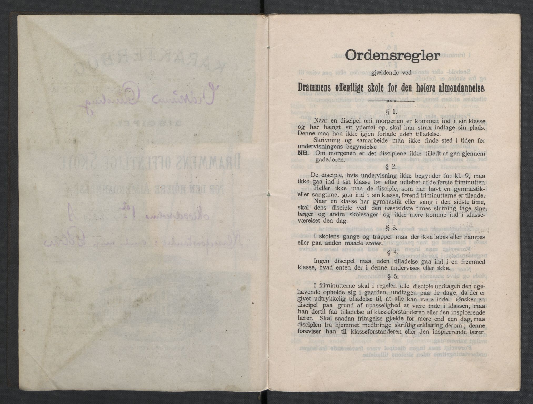 Quisling, Vidkun, RA/PA-0750/K/L0001: Brev til og fra Vidkun Quisling samt til og fra andre medlemmer av familien Quisling + karakterbøker, 1894-1929, p. 221