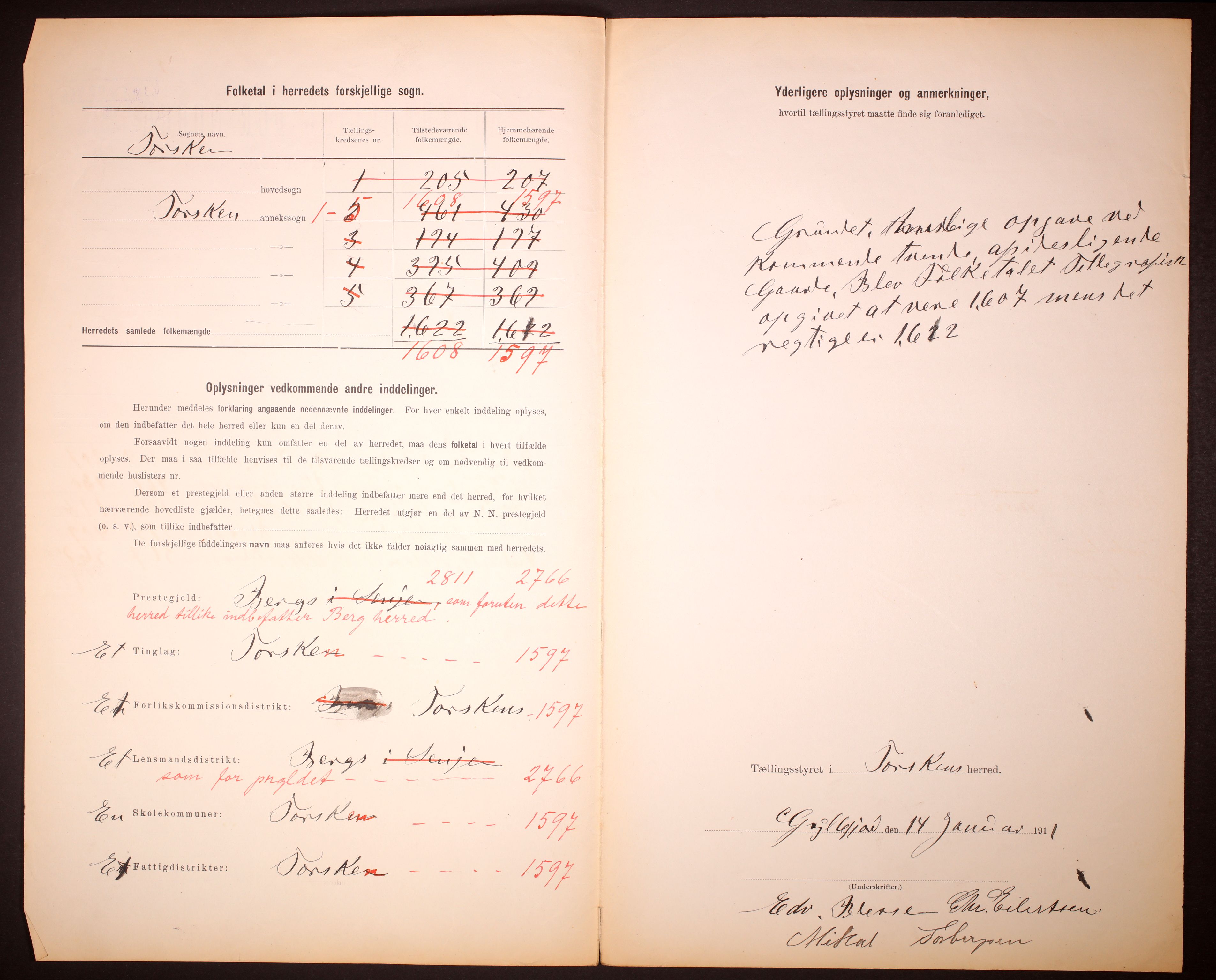 RA, 1910 census for Torsken, 1910, p. 3