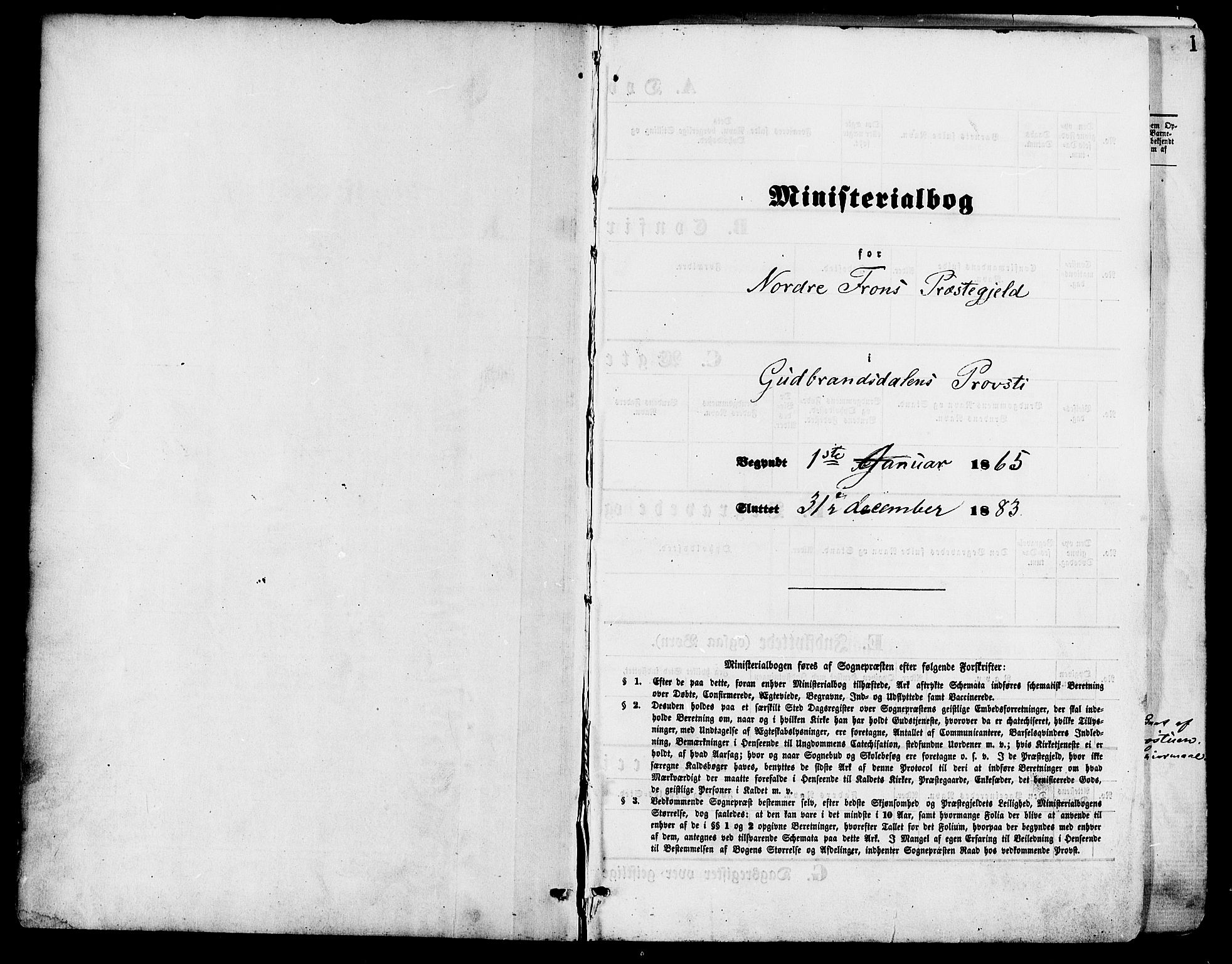 Nord-Fron prestekontor, SAH/PREST-080/H/Ha/Haa/L0002: Parish register (official) no. 2, 1865-1883