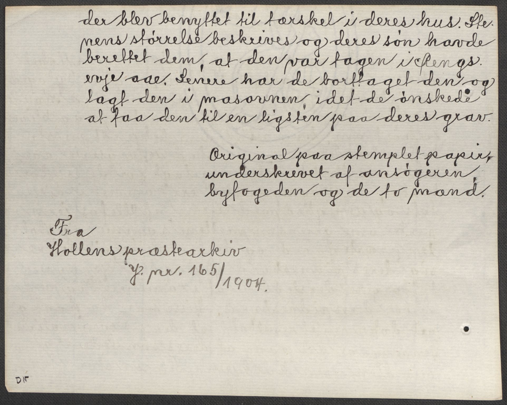 Riksarkivets diplomsamling, RA/EA-5965/F15/L0026: Prestearkiv - Telemark, 1575-1838, p. 94