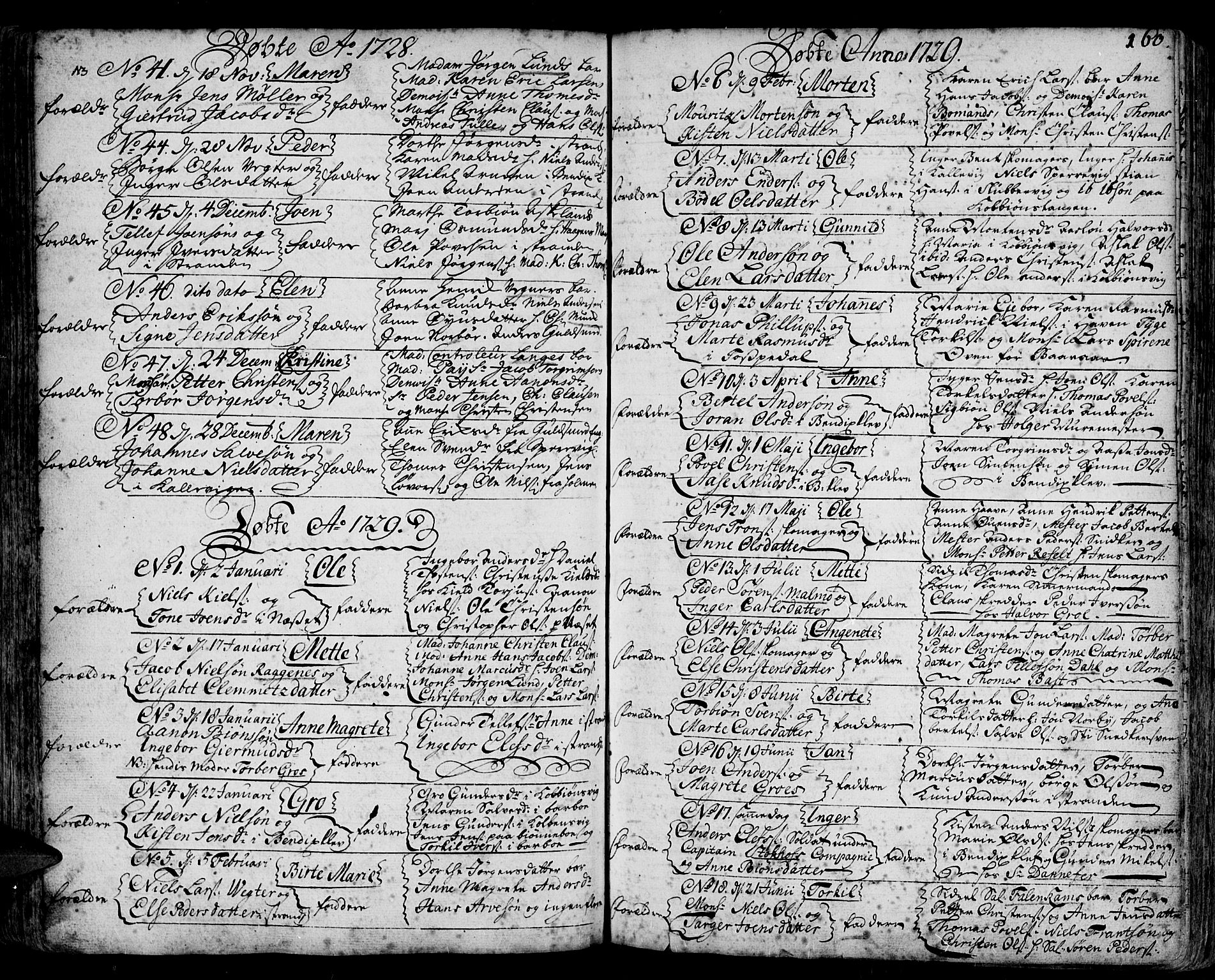 Arendal sokneprestkontor, Trefoldighet, SAK/1111-0040/F/Fa/L0001: Parish register (official) no. A 1, 1703-1815, p. 160