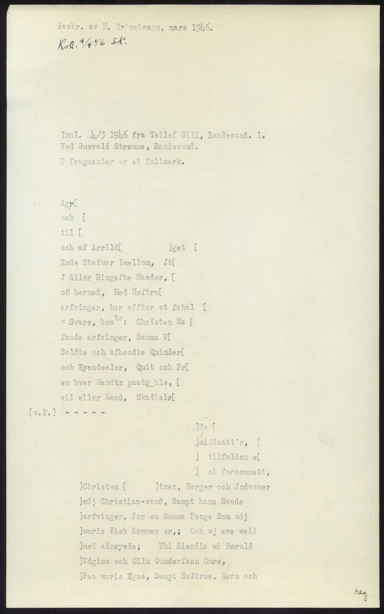 Samlinger til kildeutgivelse, Diplomavskriftsamlingen, AV/RA-EA-4053/H/Ha, p. 1266