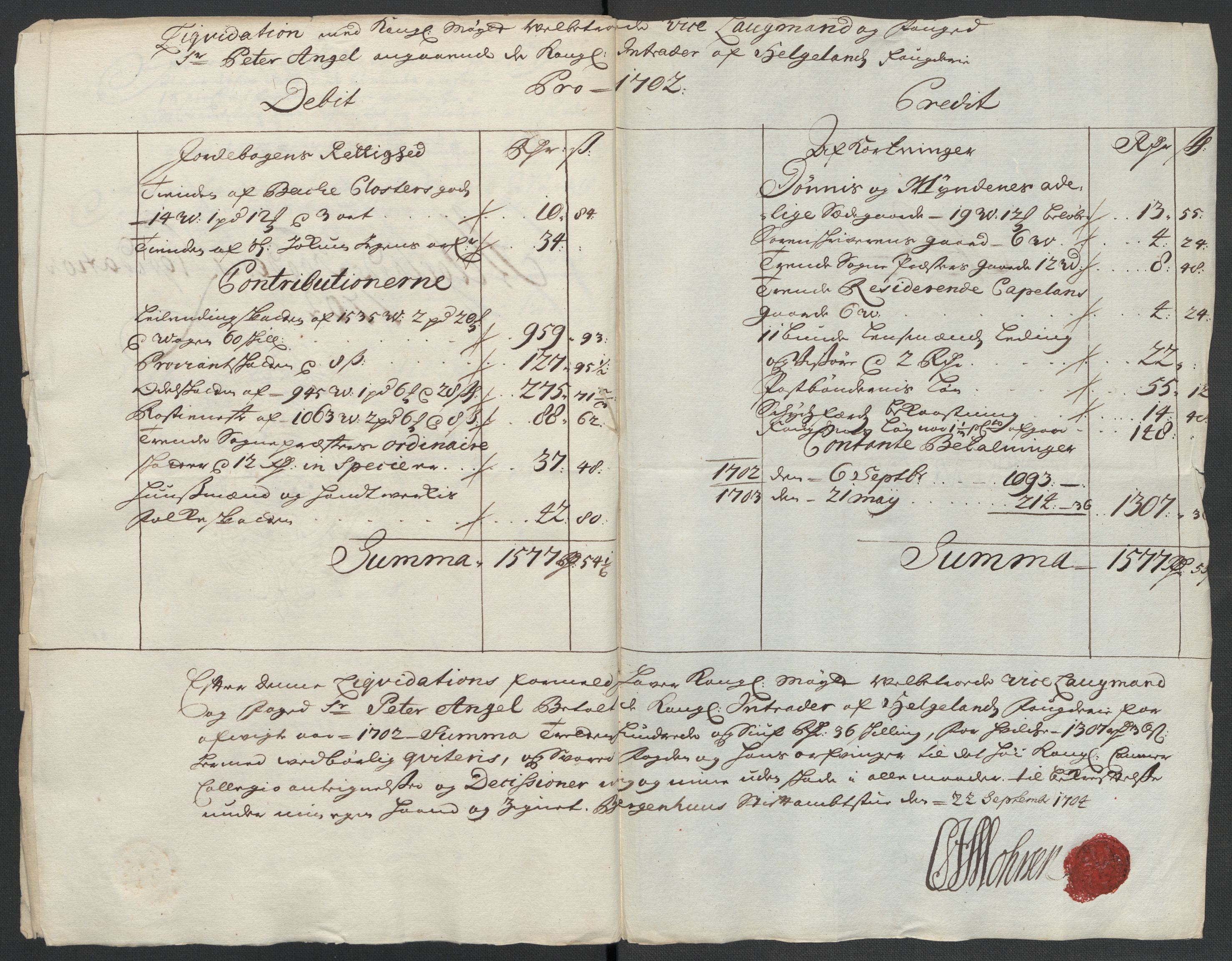 Rentekammeret inntil 1814, Reviderte regnskaper, Fogderegnskap, AV/RA-EA-4092/R65/L4508: Fogderegnskap Helgeland, 1702-1705, p. 7