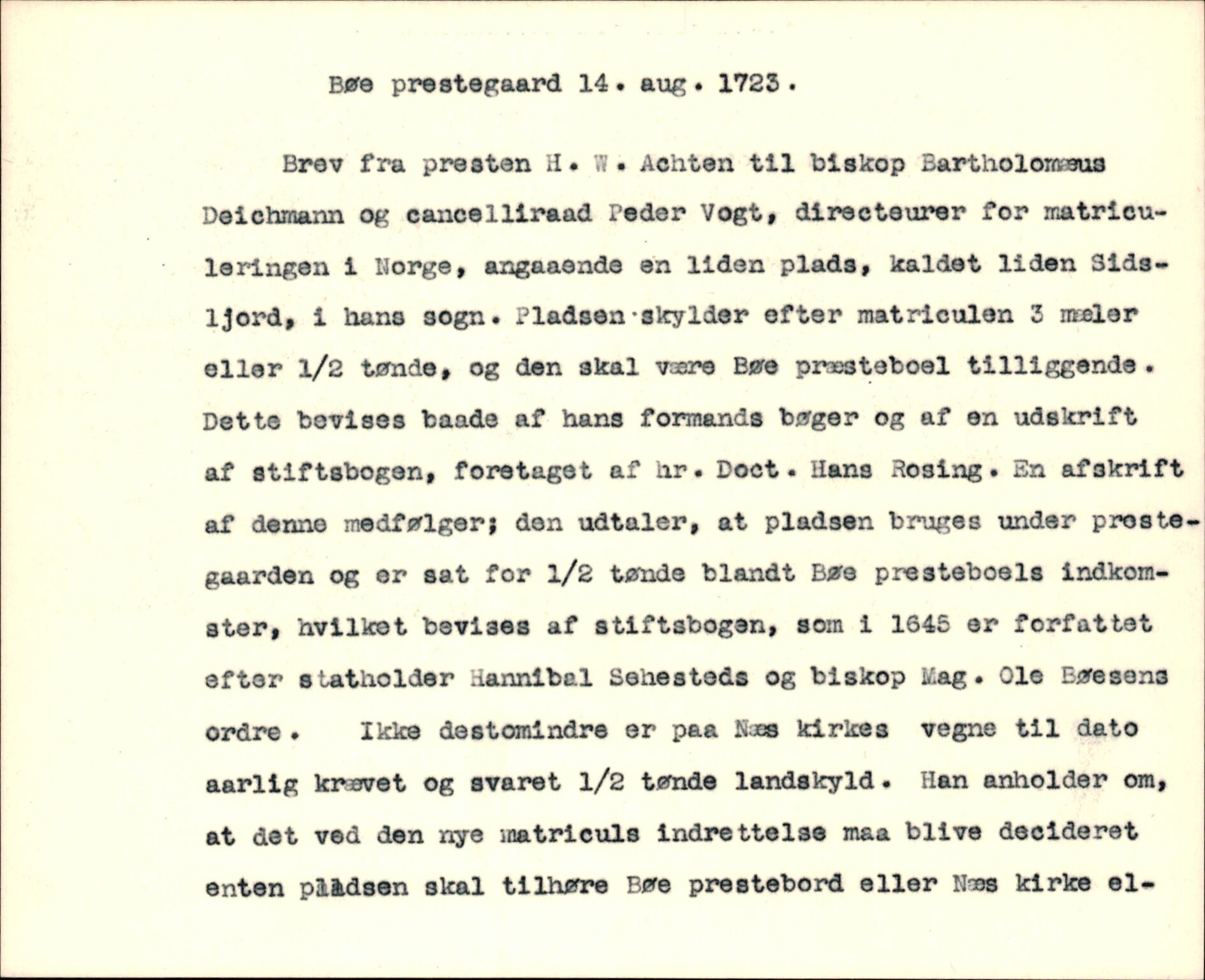 Riksarkivets diplomsamling, AV/RA-EA-5965/F35/F35k/L0003: Regestsedler: Prestearkiver fra Telemark, Agder, Vestlandet og Trøndelag, p. 71