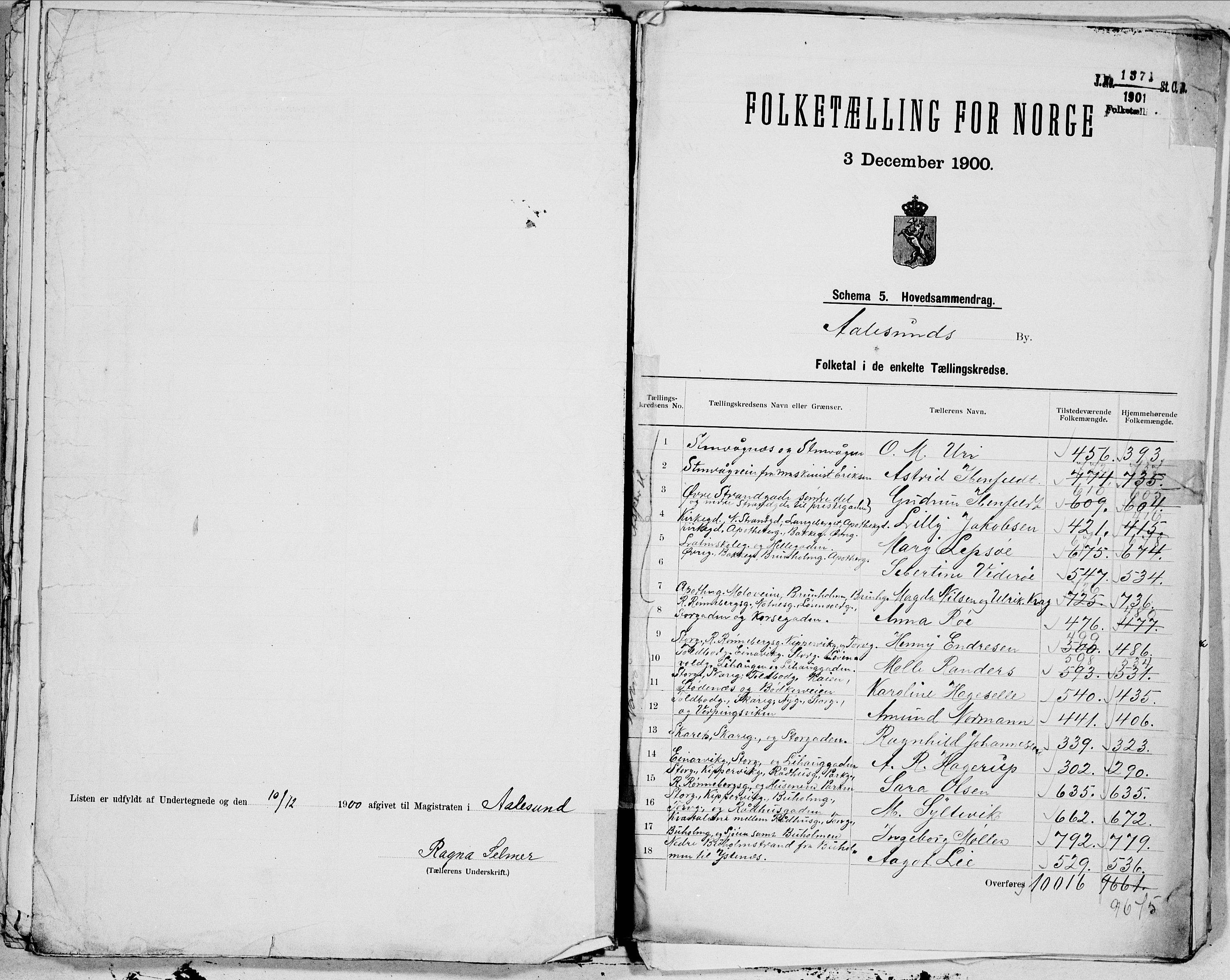 SAT, 1900 census for Ålesund, 1900, p. 50
